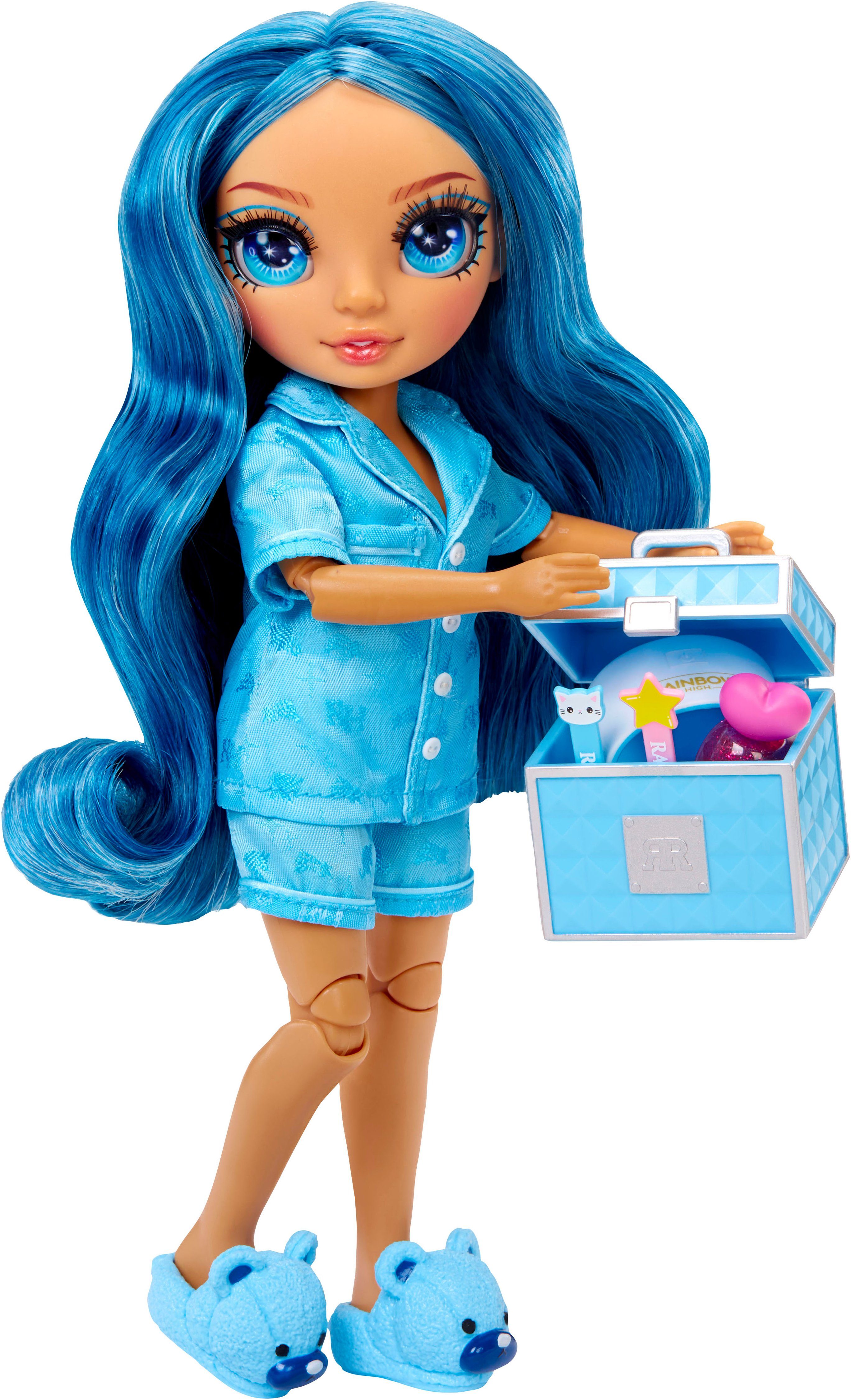 Rainbow High Anziehpuppe Junior High PJ Party Fashion Doll Skyler (Blue)