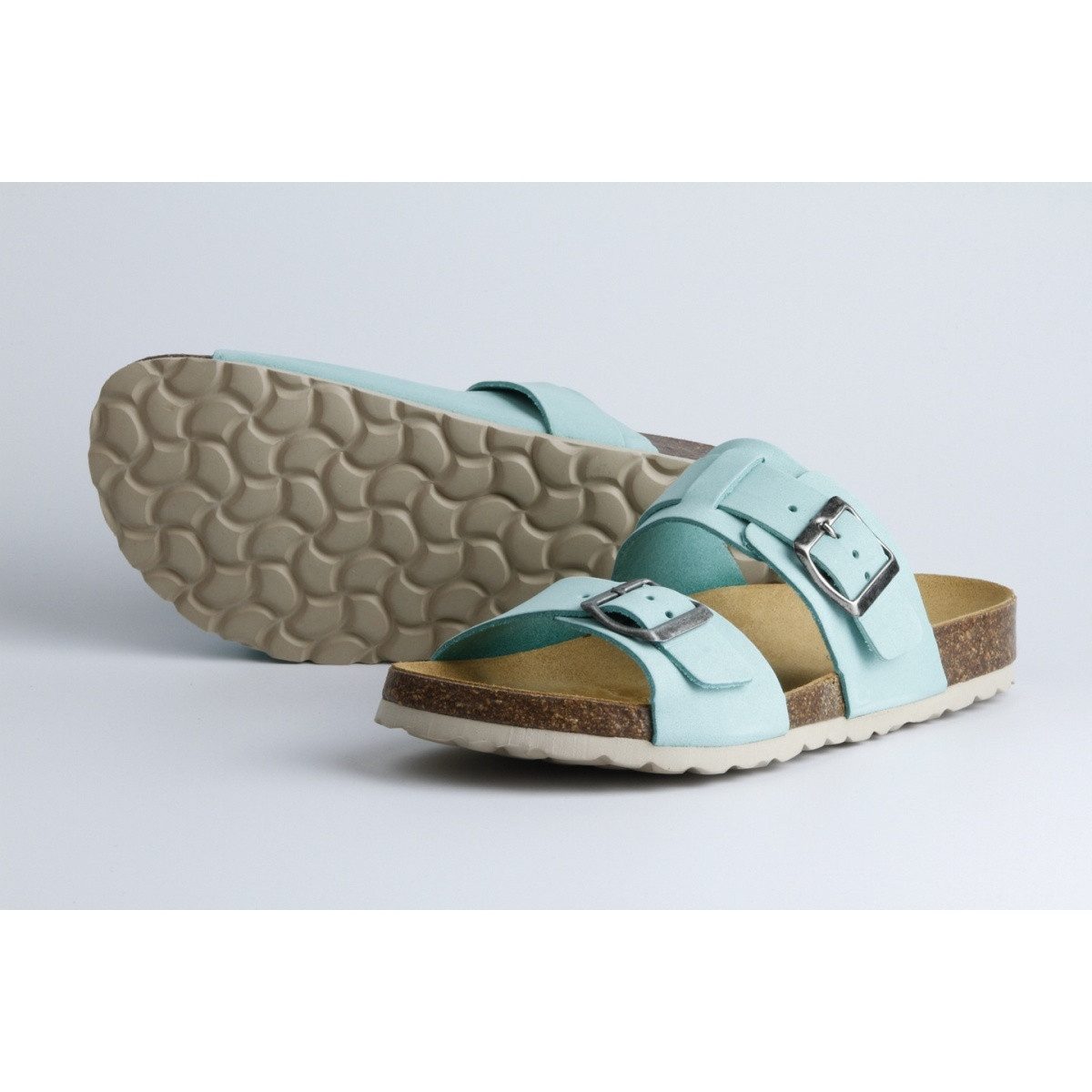 Grand Step Shoes Luca Nubuk (Leder) aquablau Sandale