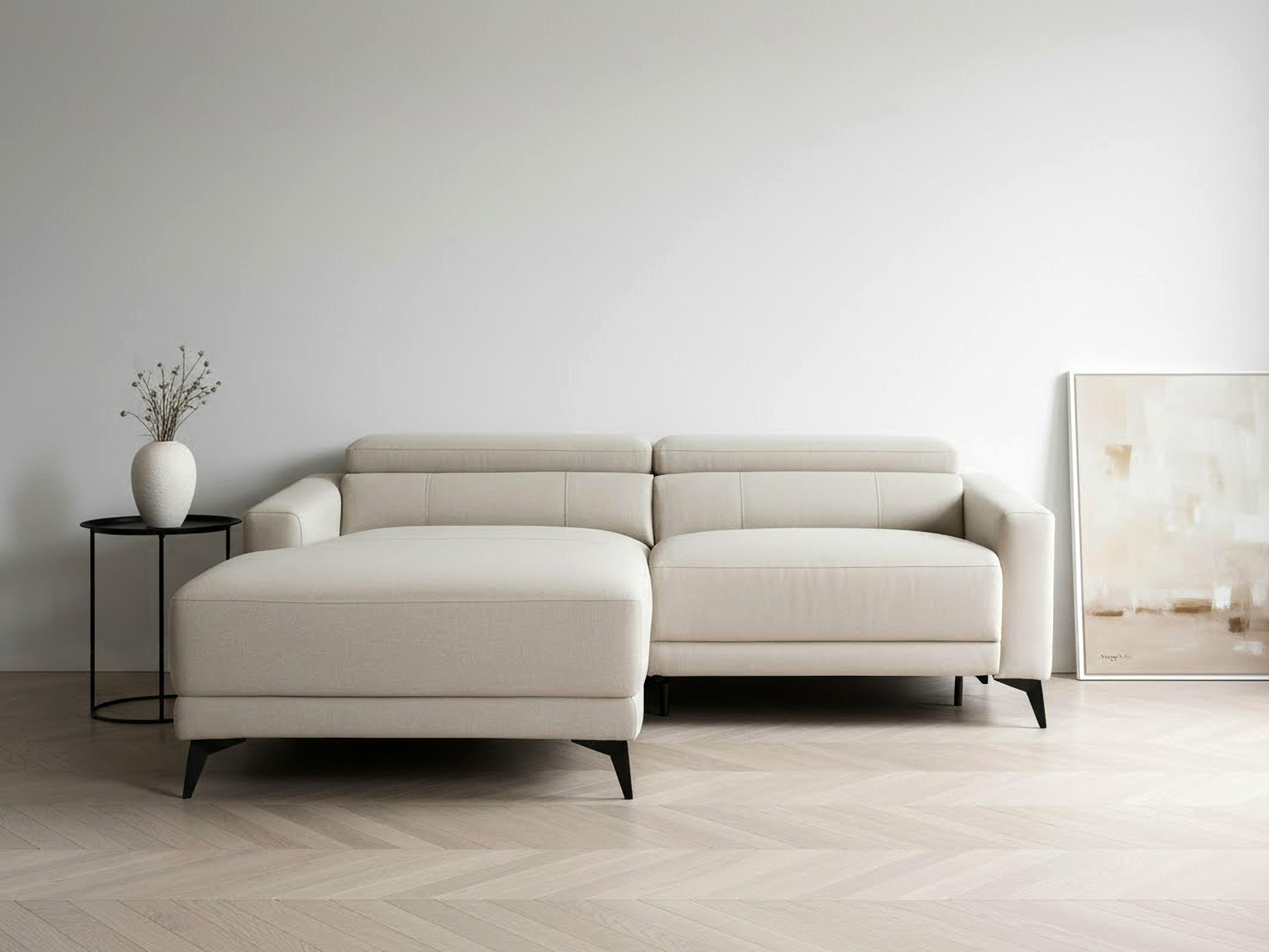OTTO home Ecksofa LEWII, L-Form, 213 cm - elektr. Relaxfunktion, mit USB A/C-Anschluss. Federkern, verstellbaren Kopfstützen, Webstoff