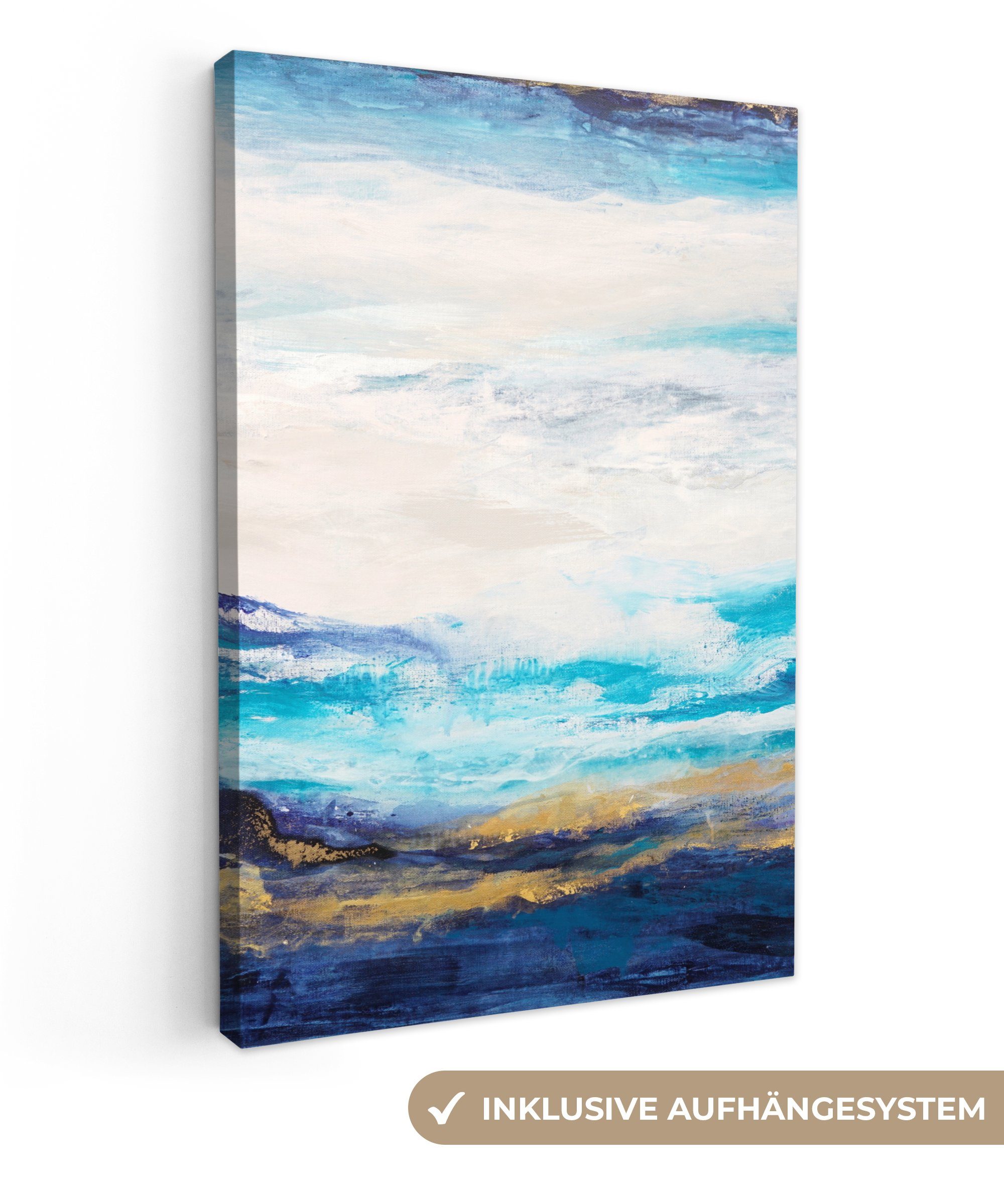 OneMillionCanvasses® Leinwandbild Blau - Malerei - Abstrakt - Farbe, Fotodr günstig online kaufen