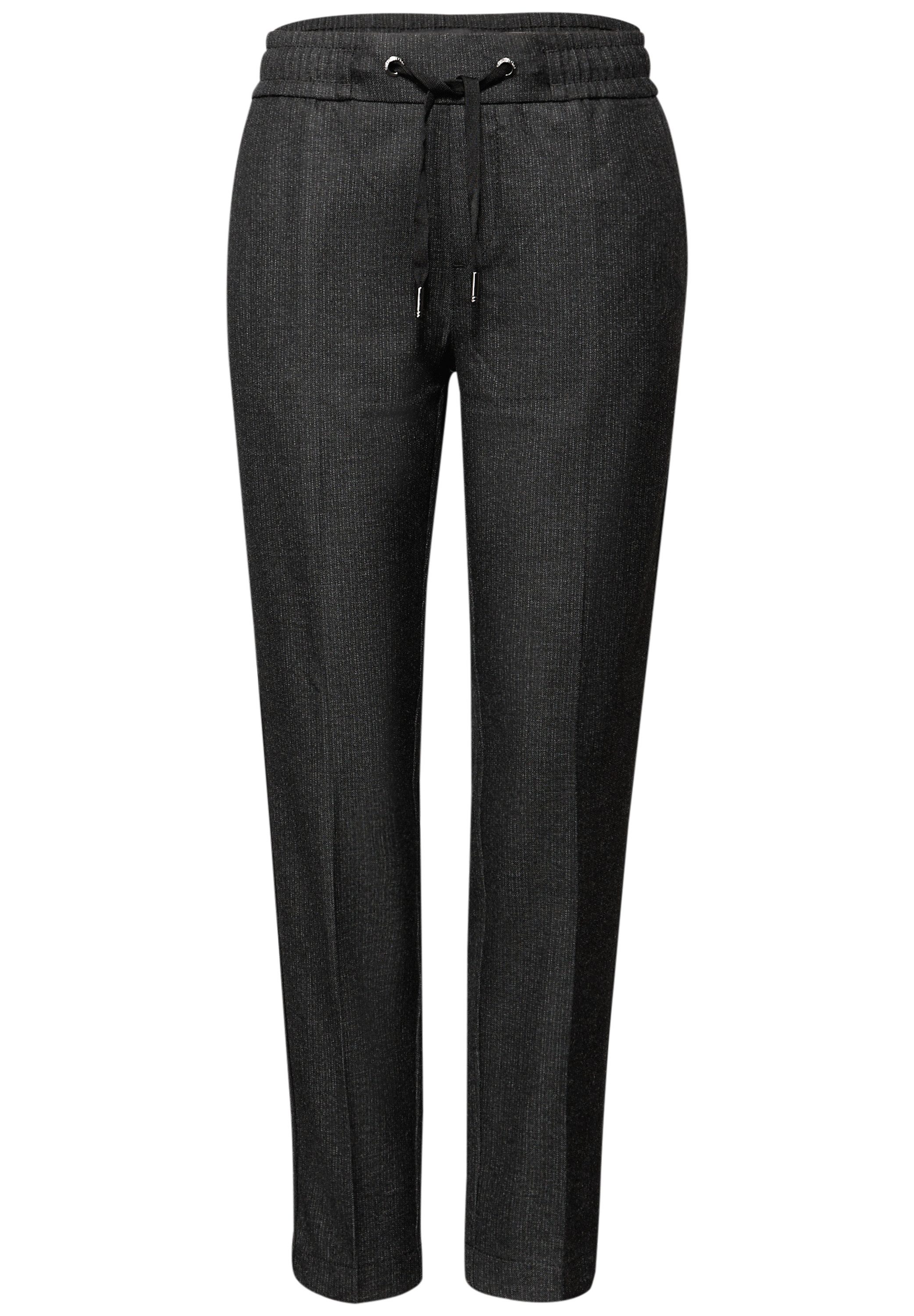 STREET ONE Schlupfhose Style Bonny mit Tape im Leder-Look