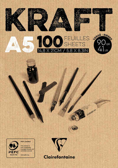 CLAIREFONTAINE Kraftpapier KRAFT, 100 Blatt