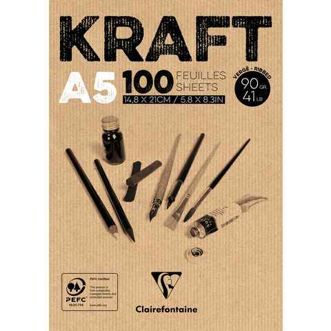 CLAIREFONTAINE Kraftpapier KRAFT, 100 Blatt
