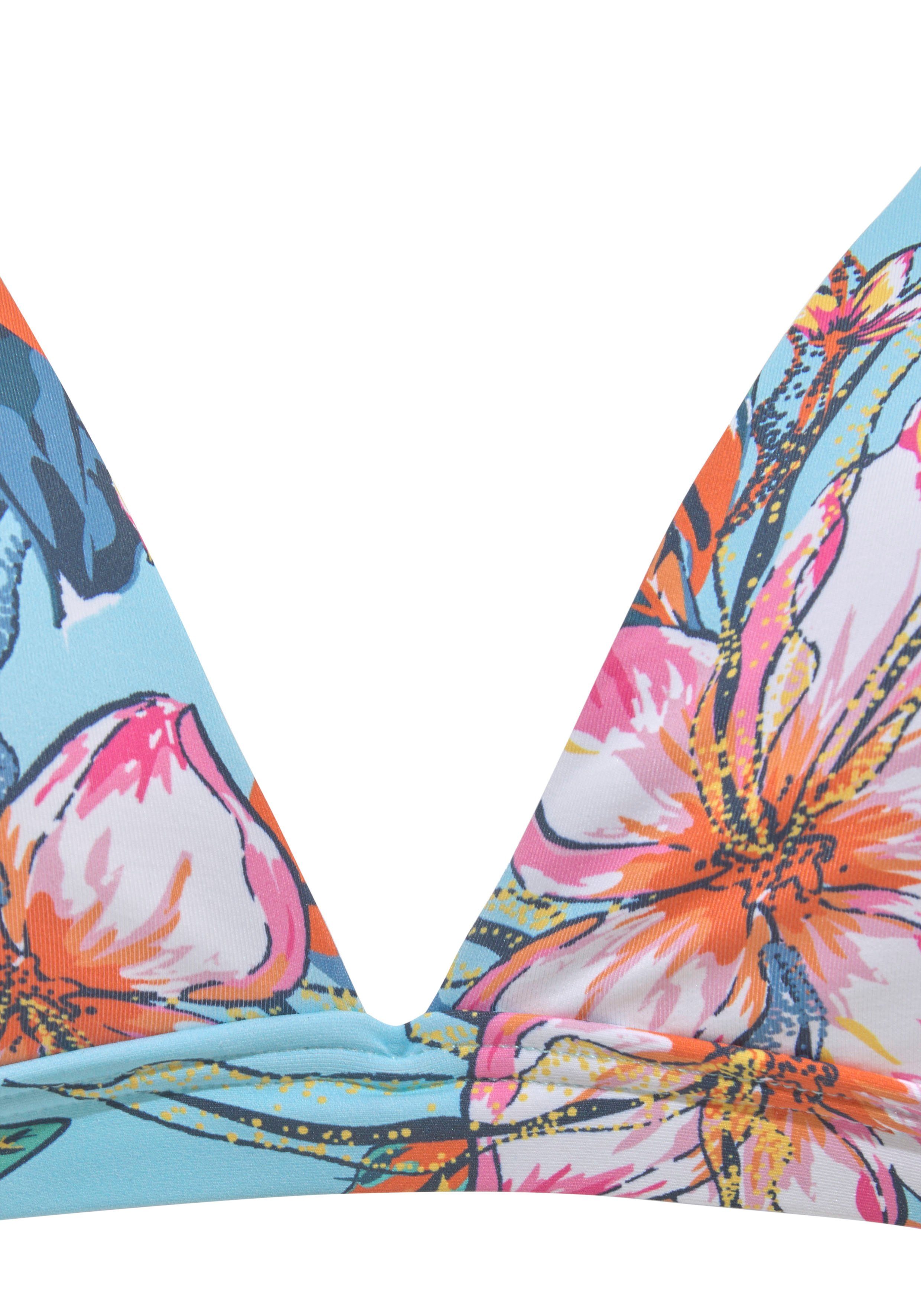 LASCANA Triangel-Bikini-Top Malia, mit tropischem Print – Bild 4 von 5