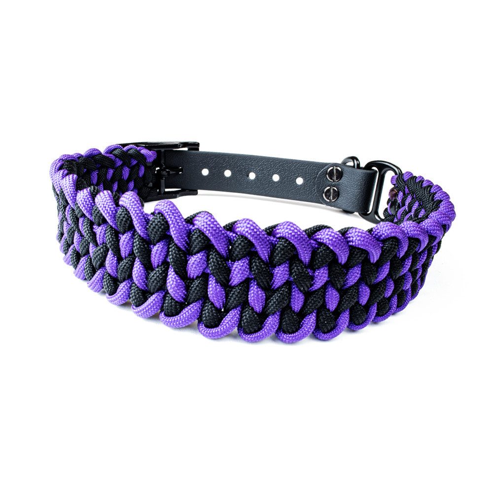 Tierluxe Hunde-Halsband Historisch, Paracord, Biothane, Handgemacht