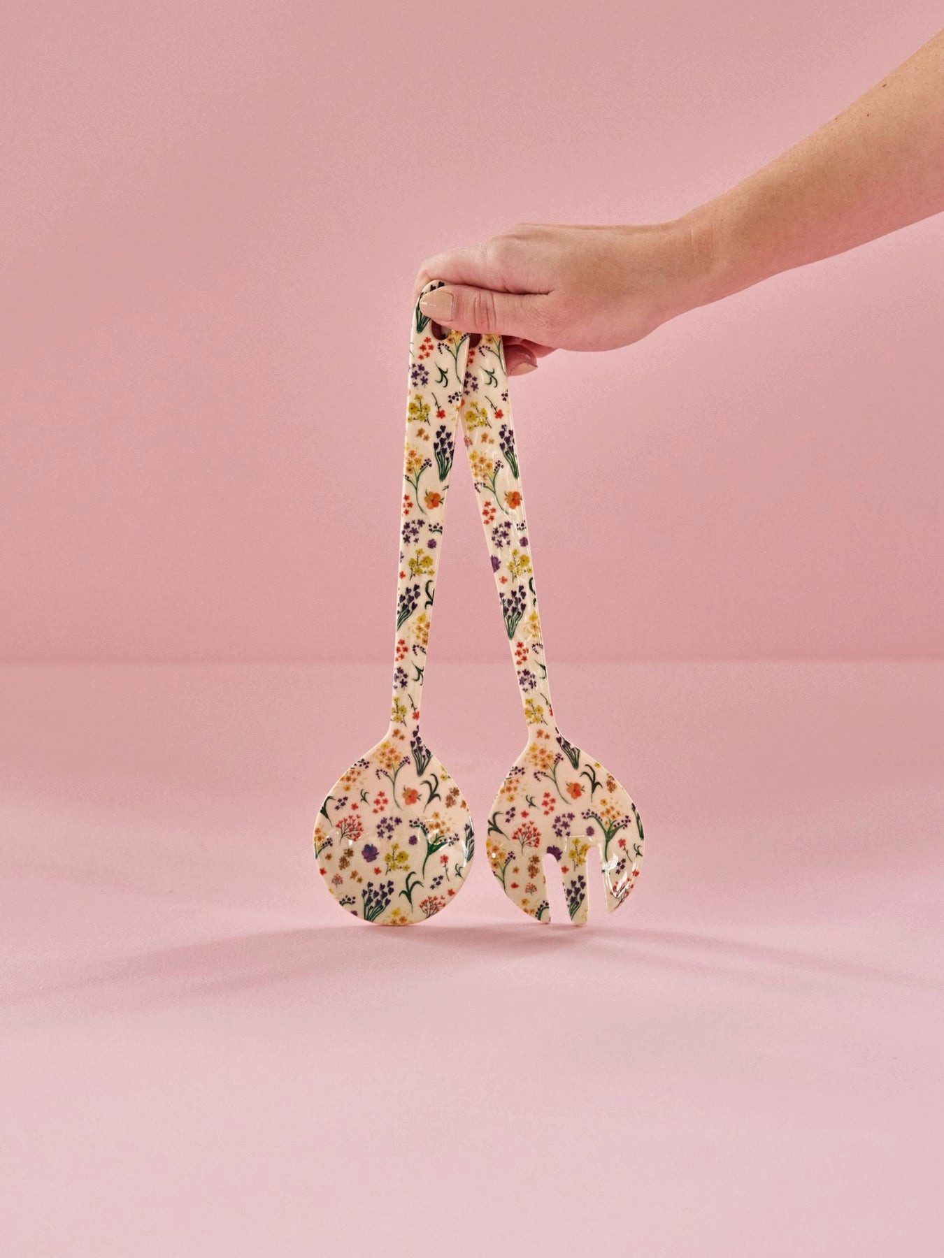 rice Salatbesteck Rice Melamin Salat Besteck - Wilde Blumen Muster (2-tlg)