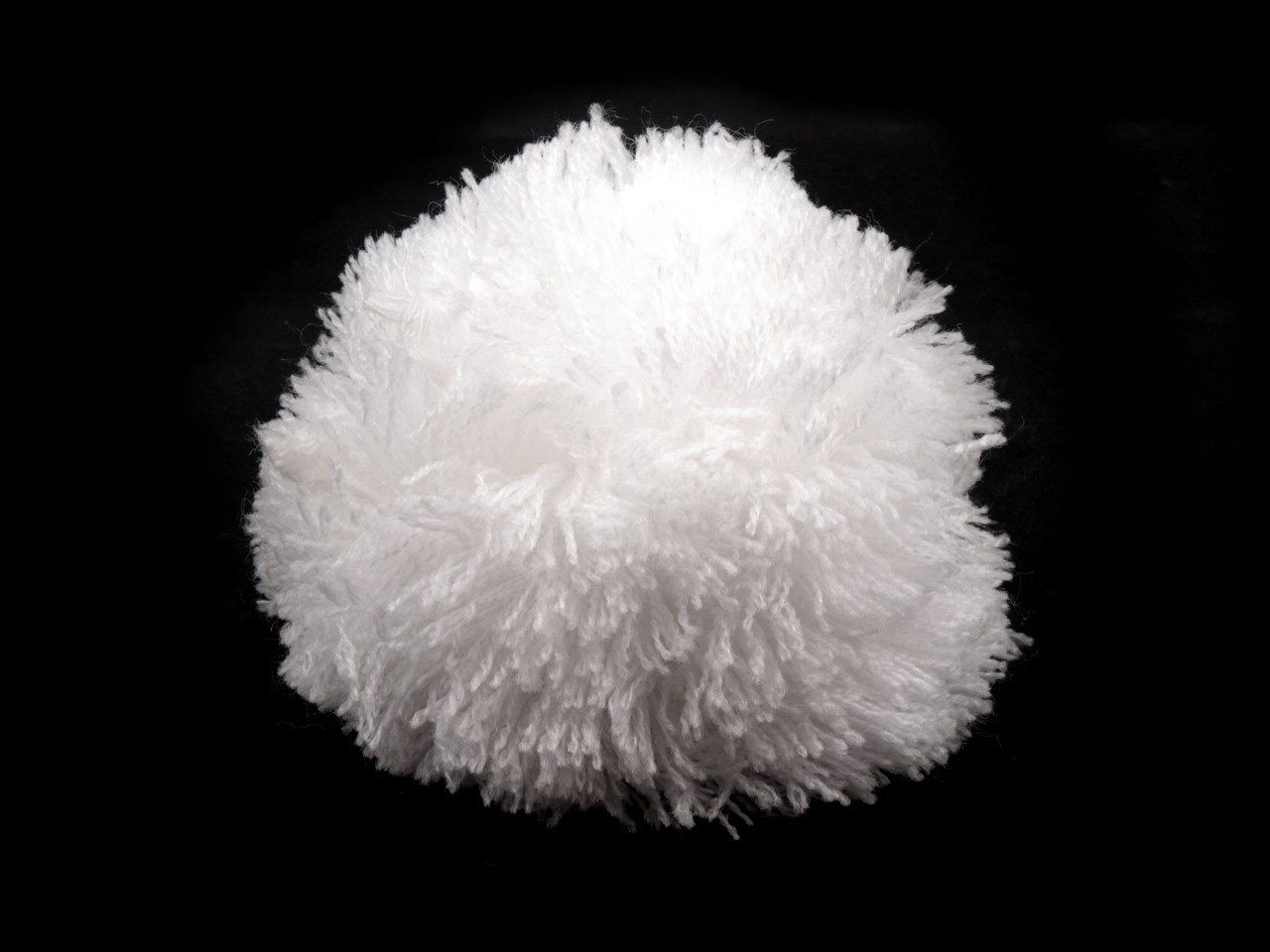 maDDma Pompon 2 Bommeln / Wollbommeln / Pompons, weiß