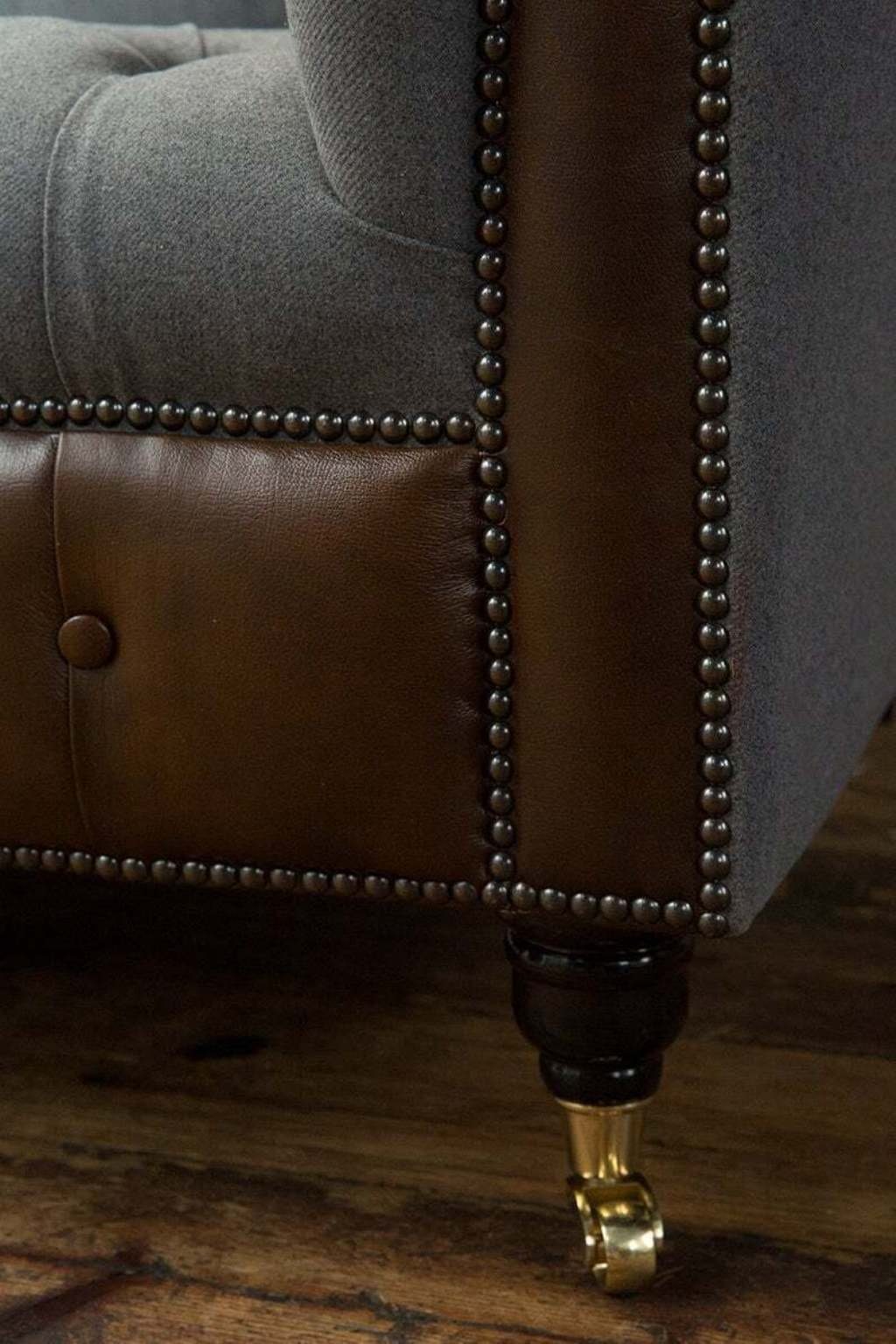 JVmoebel Chesterfield-Sofa, Chesterfield Textil Luxus Design Sofa Polster Klassische Couch