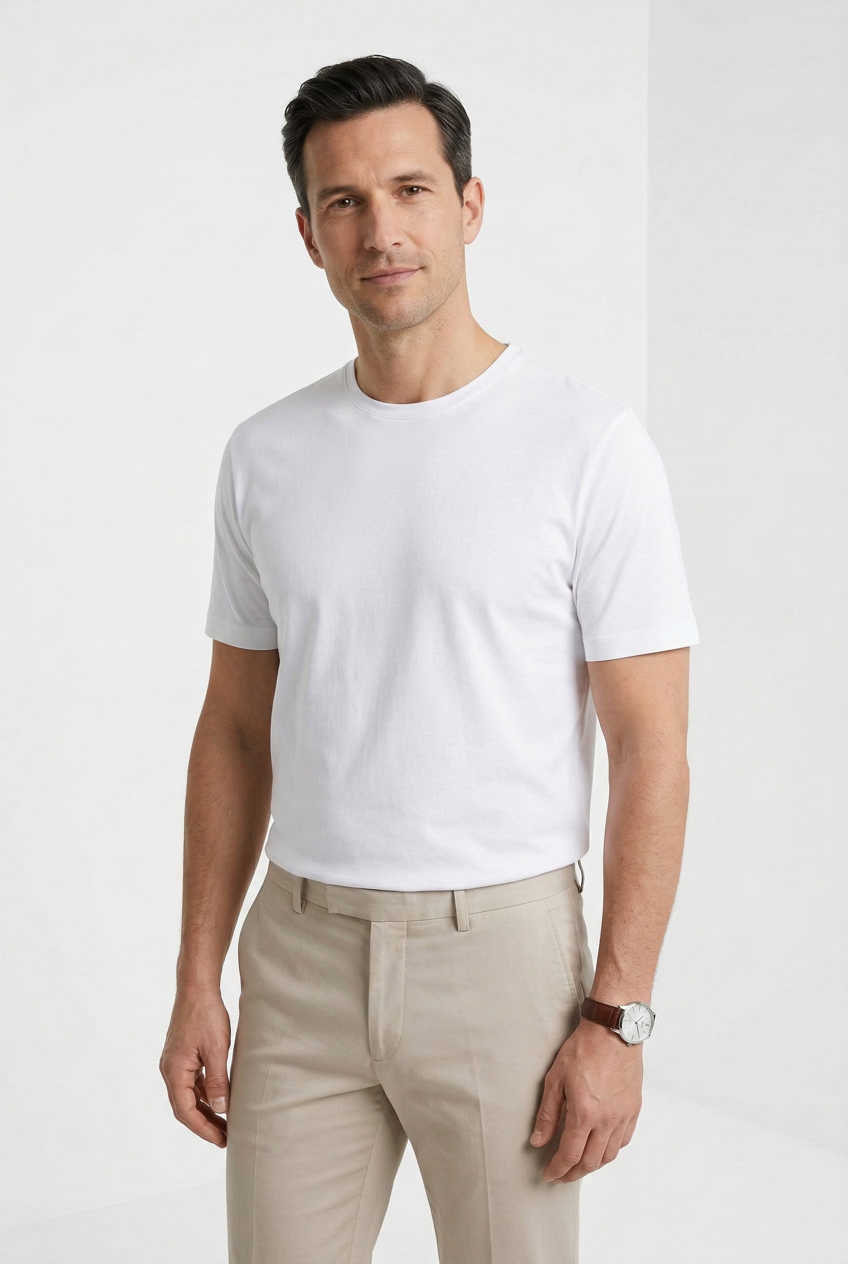 OLYMP T-Shirt (Packung, 3-tlg., 3er) Rundhalsausschnitt, modern fit, reine Baumwolle