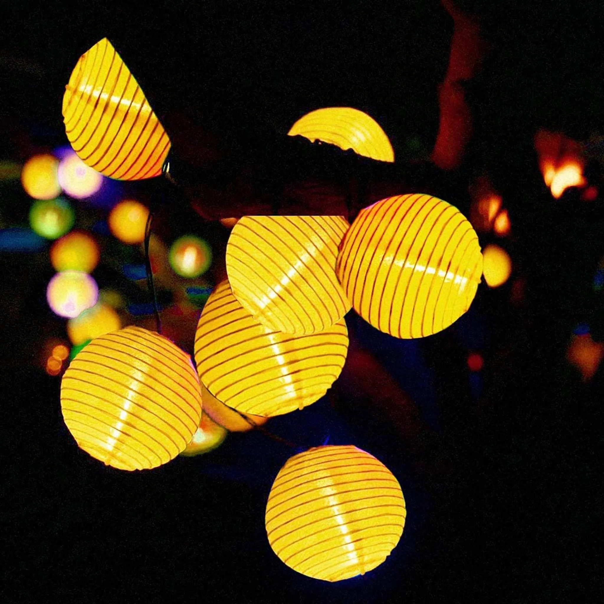 DOPWii Lichterkette Solar Außen-Lichterkette,6m,30 Lampions,Für Garten,Balk günstig online kaufen