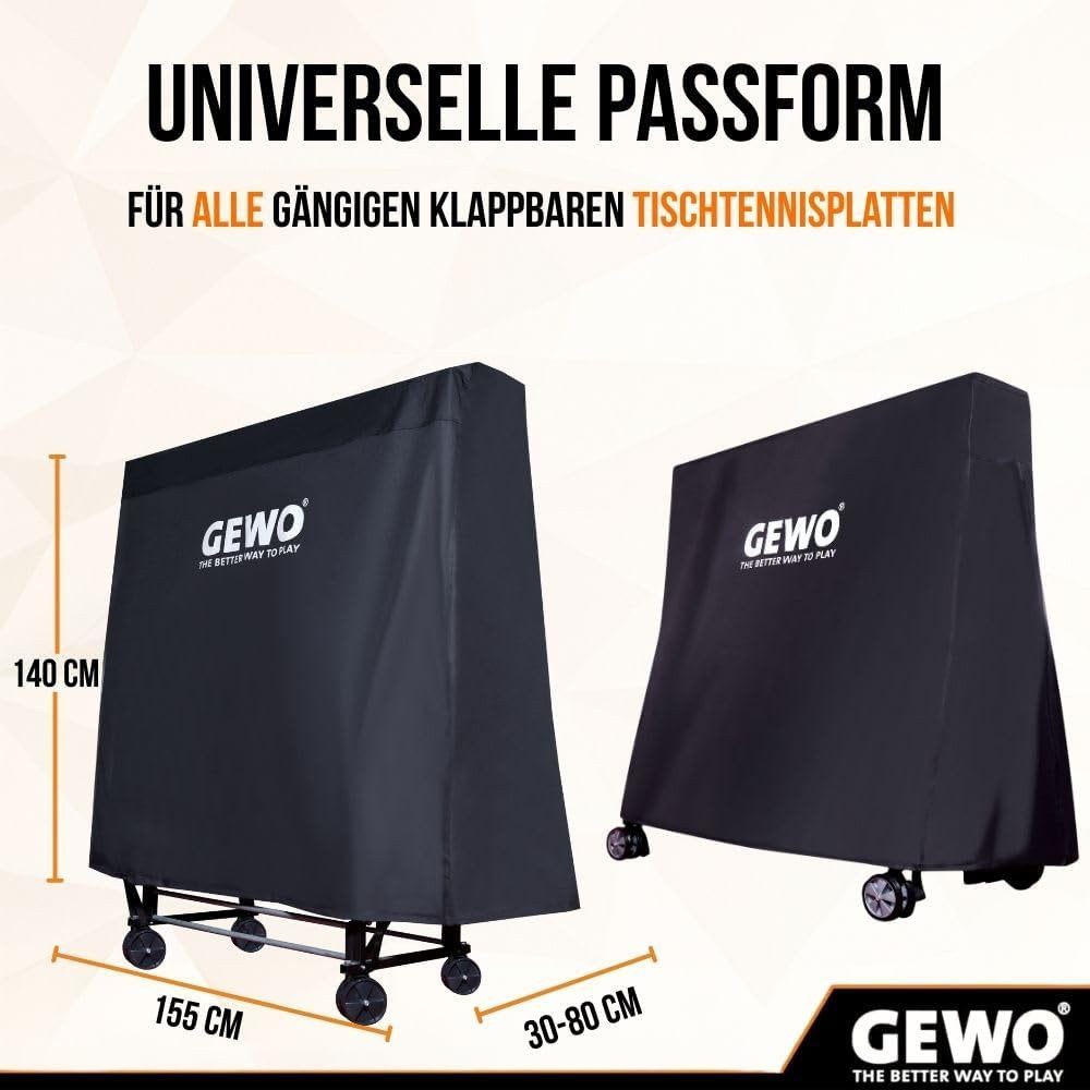 Gewo Tischtennisplatte Abdeckung Outdoor Pro, schwarz, Abdeckhaube für Tischtennistisch (1-tlg)
