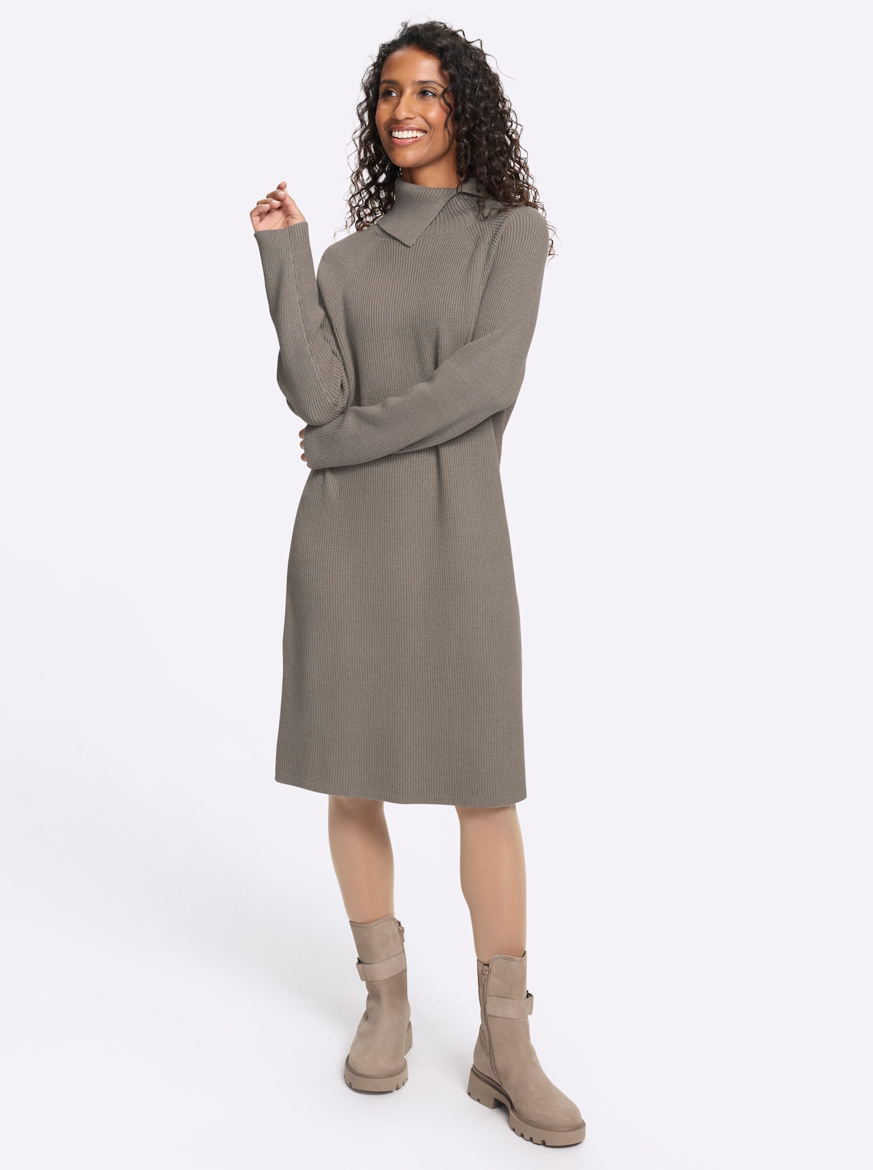 heine Etuikleid Strickkleid Langarm