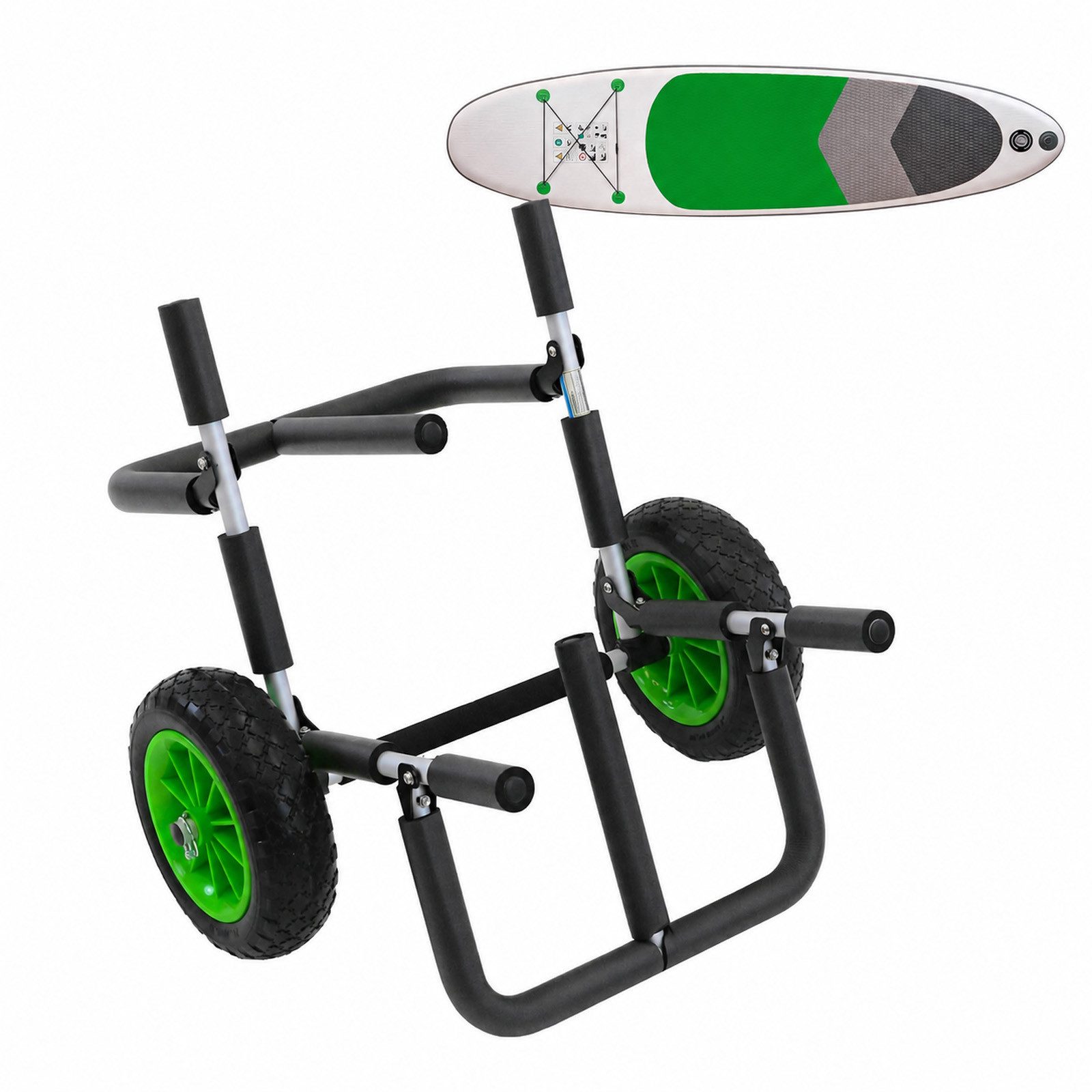 TRUTZHOLM SUP-Transportwagen 2 SUP's klappbares mit Polsterung PU-Räder inkl.2 Sicherheitsgurte, klappbar, pannensicher, abnehmbare Räder