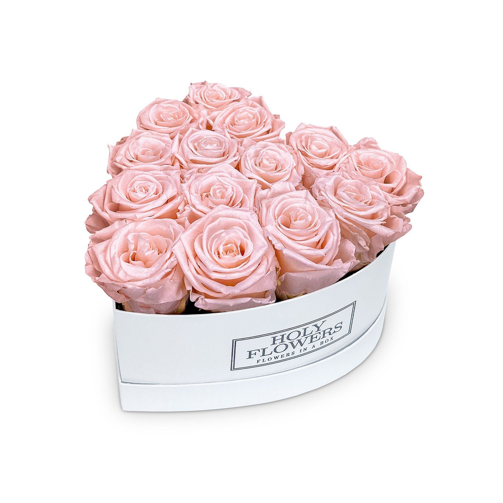 Kunstblume Rosenbox Großes Herz mit Infinity Rosen I 3 Jahre haltbar I Echte, duftende konservierte Blumen I by Raul Richter Infinity Rose, Holy Flowers, Höhe 10 cm Pink Blush