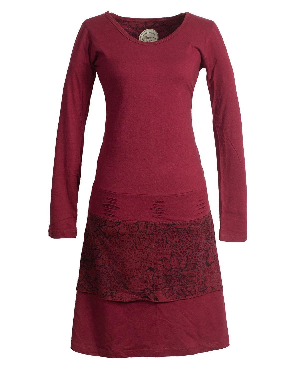 Vishes Jerseykleid Lagenlook Langarm Kleid mit günstig online kaufen