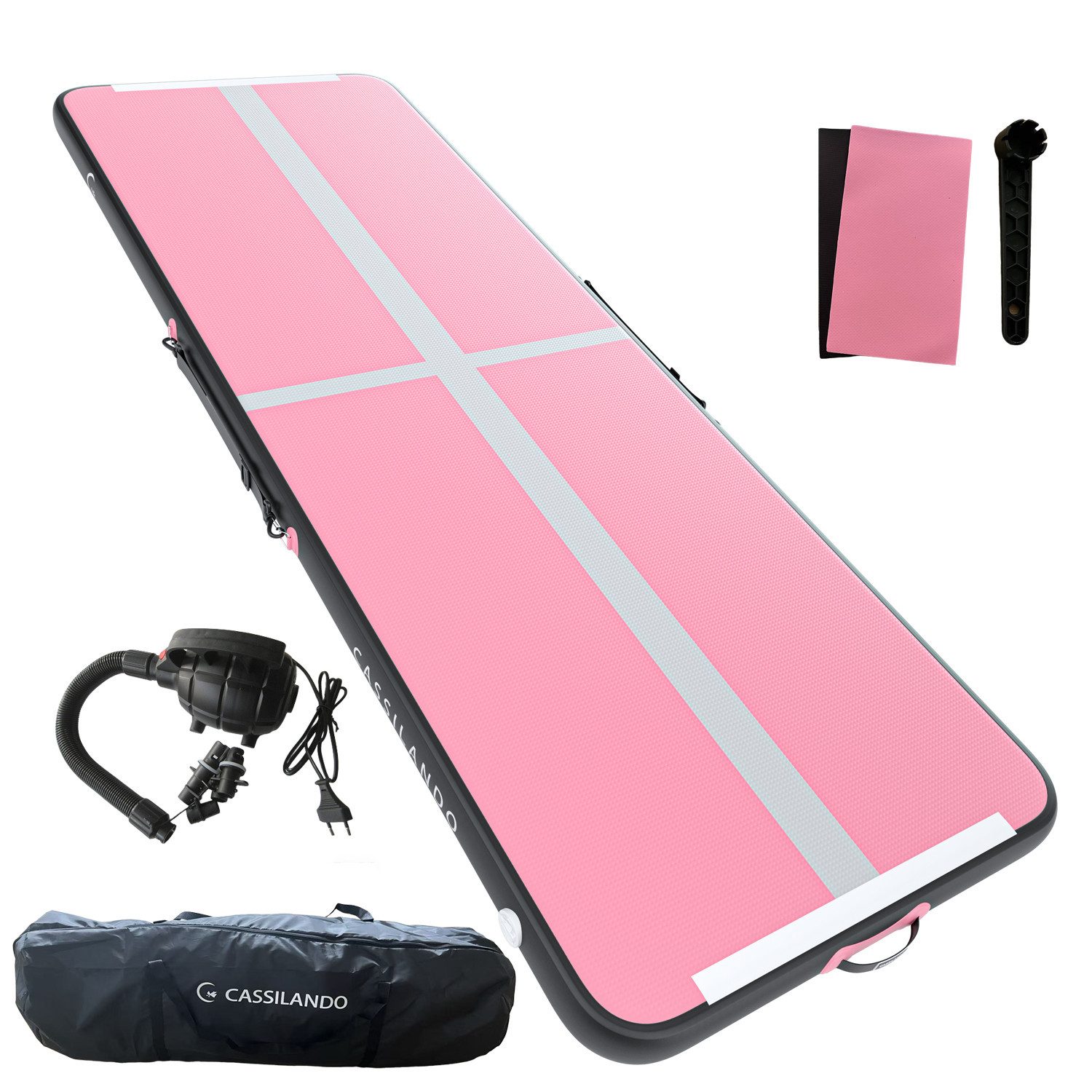 Gymnastikmatte Turnmatte Aufblasbar: Airtrack Matte 3/4/5m, 10cm Hoch für Training