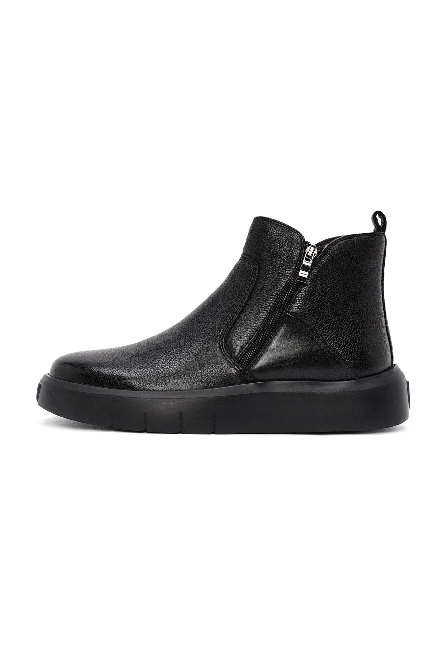 Derimod Lederstiefel Ankleboots Echtes Leder, Seitenreißverschluss, EVA-Sohle, Textilfutter