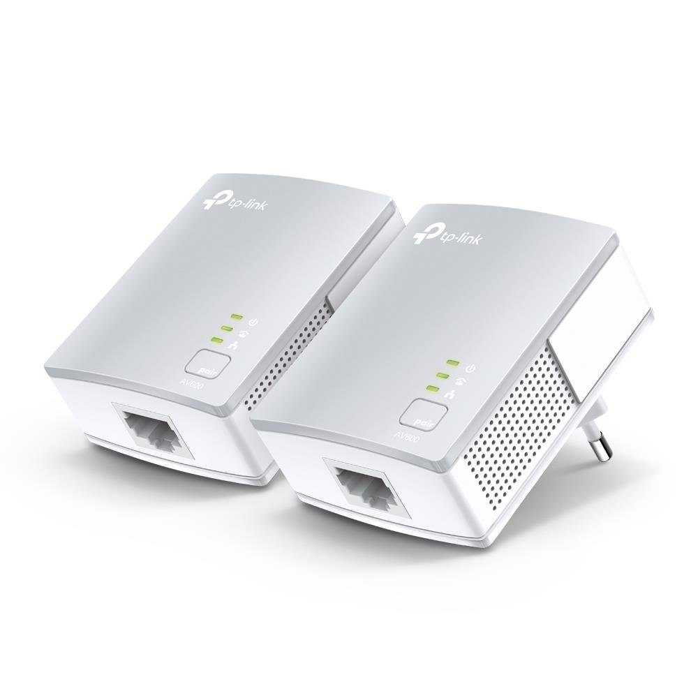 tp-link TL-PA4010KIT Netzwerk-Adapter, Powerline Adapter Set, 600Mbit/s Homeplug AV2, für Streaming