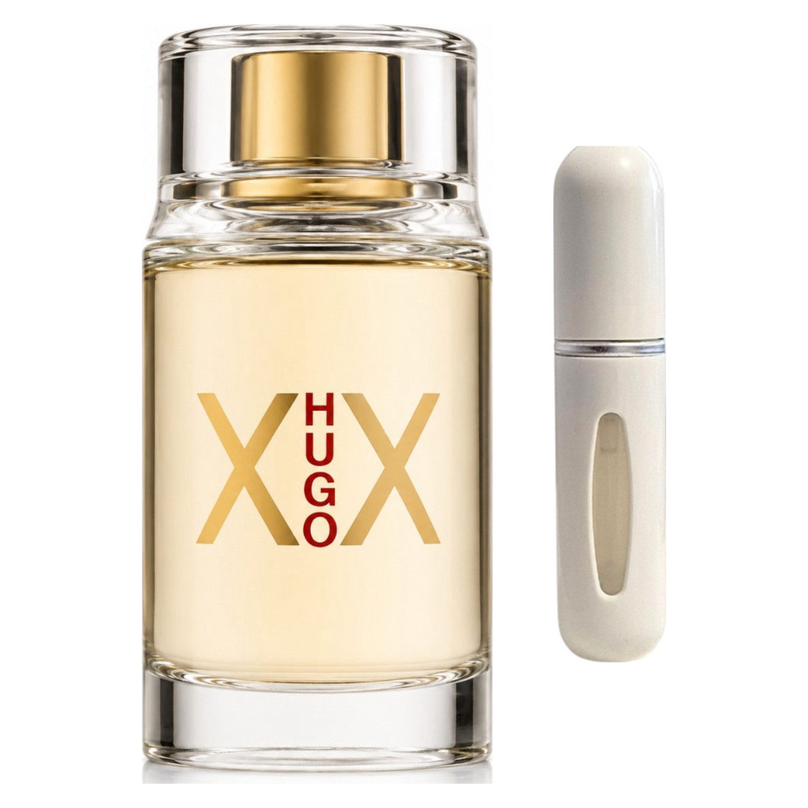 BOSS Duft-Set HUGO XX Women EDT – Fruchtig Blumig + Parfümzerstäuber (leer)