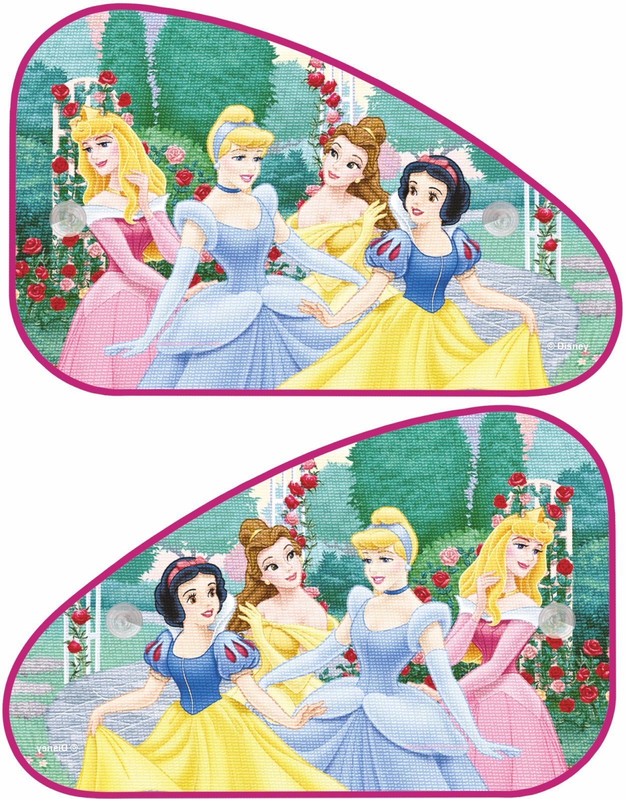 Sonnenschutz Princess textile Auto Sonnenschutzblende 2er Set Prinzessinnen á 64 x 42 cm, Disney