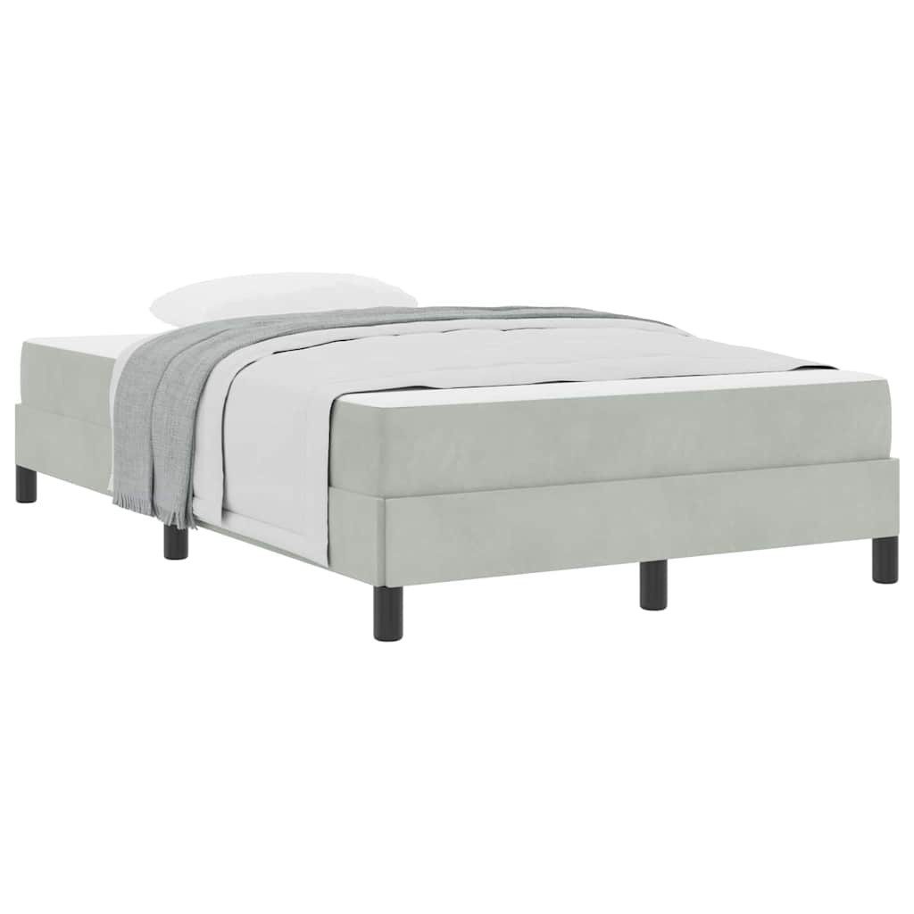 vidaXL Bett Boxspringbett mit Matratze Hellgrau günstig online kaufen