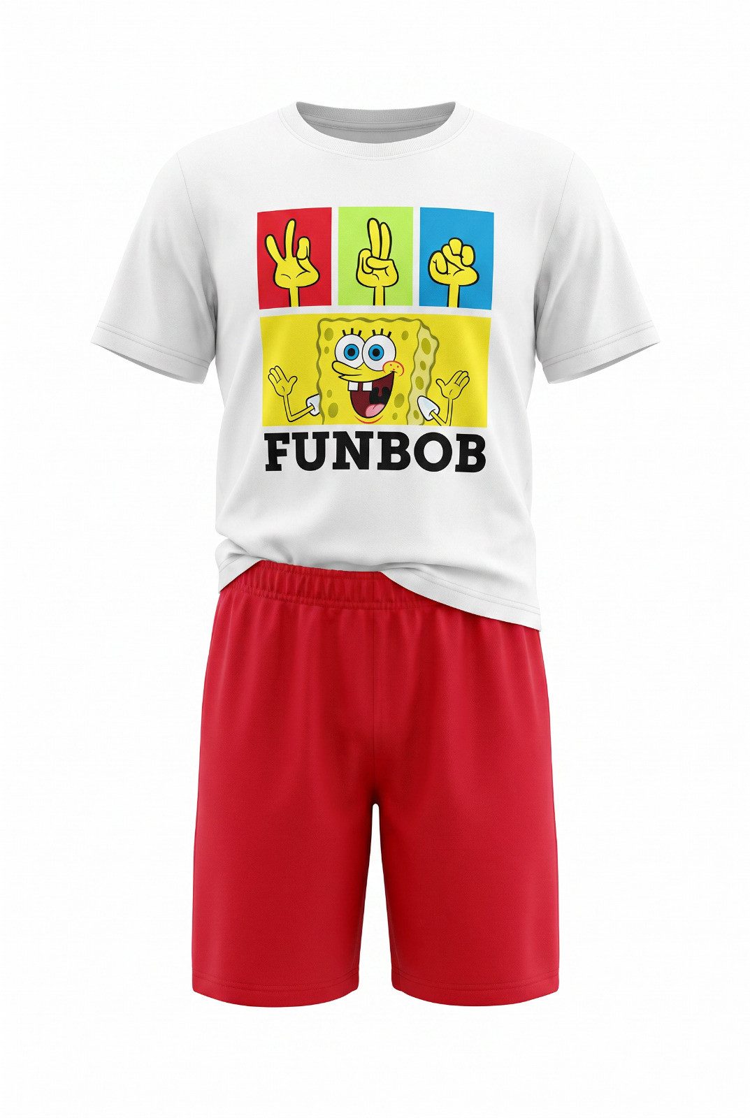 Spongebob Schwammkopf Schlafanzug Spongebob Schwammkopf Kinder Schlafanzug Pyjama kurz 104 - 110