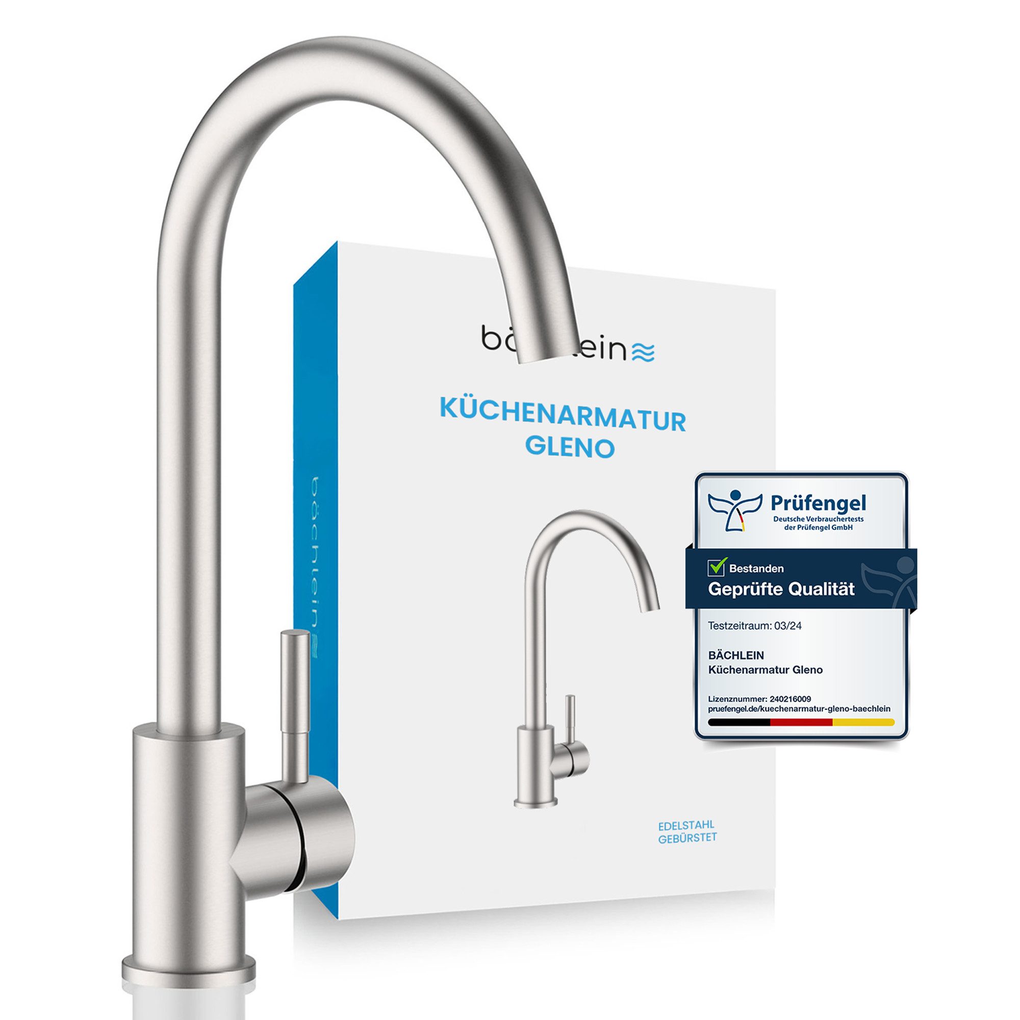 Bächlein Spültischarmatur Küchenarmatur Gleno - Wasserhahn Küche aus Edelst günstig online kaufen