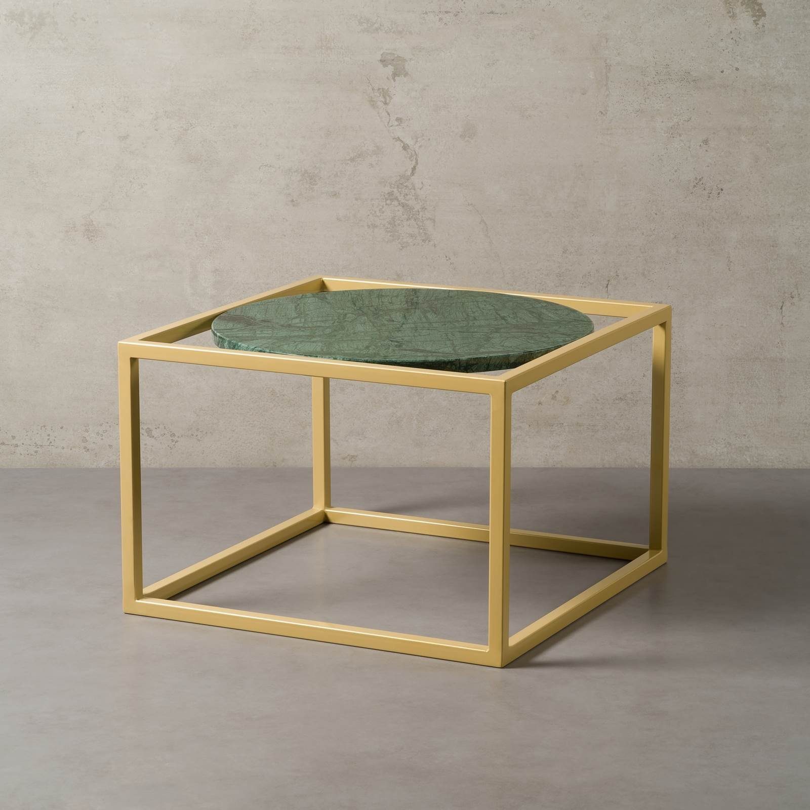 MAGNA Atelier Couchtisch PALERMO mit Marmor Tischplatte, Wohnzimmertisch, nachhaltig, Naturstein, Coffee Table, 54x54x36cm