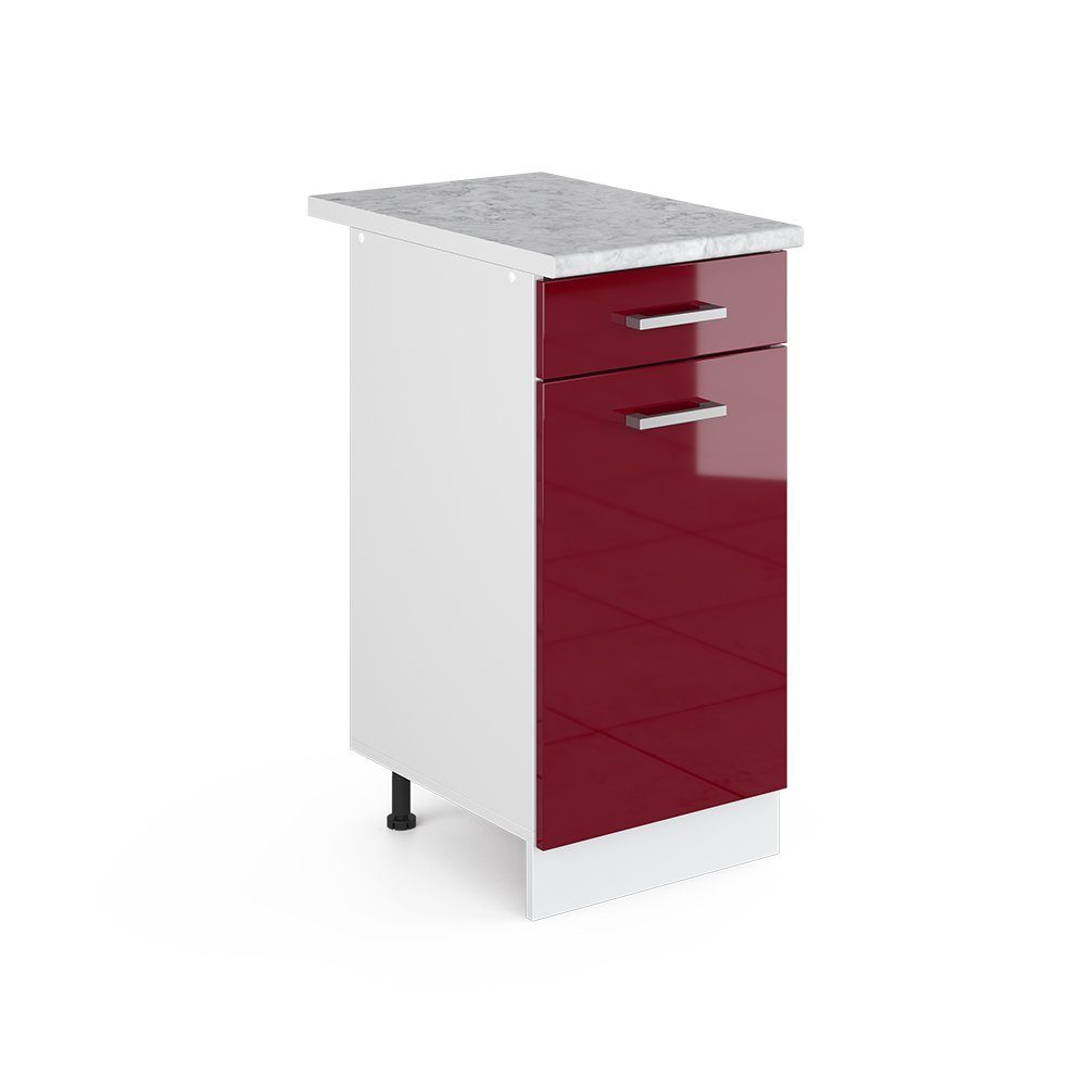 Vicco Unterschrank R-Line, Bordeaux Hochglanz/Weiß, 40 günstig online kaufen