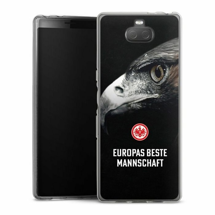 DeinDesign Handyhülle Eintracht Frankfurt Offizielles Lizenzprodukt Europameisterschaft Sony Xperia 10 Plus Silikon Hülle Bumper Case Handy Schutzhülle