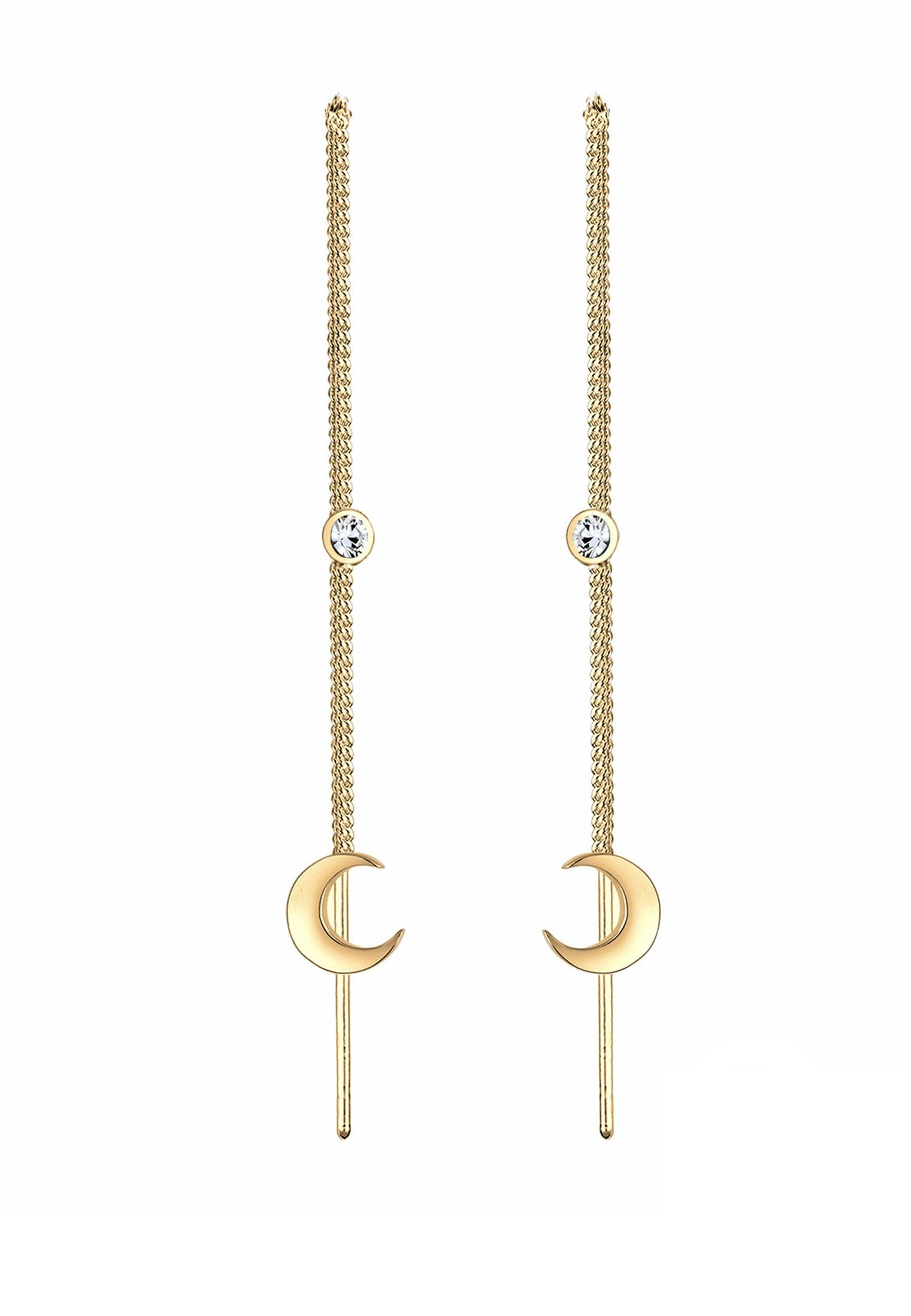 Elli Paar Ohrhänger Halbmond Sichel 925 Silber, mit Kristallen von Swarovsk günstig online kaufen