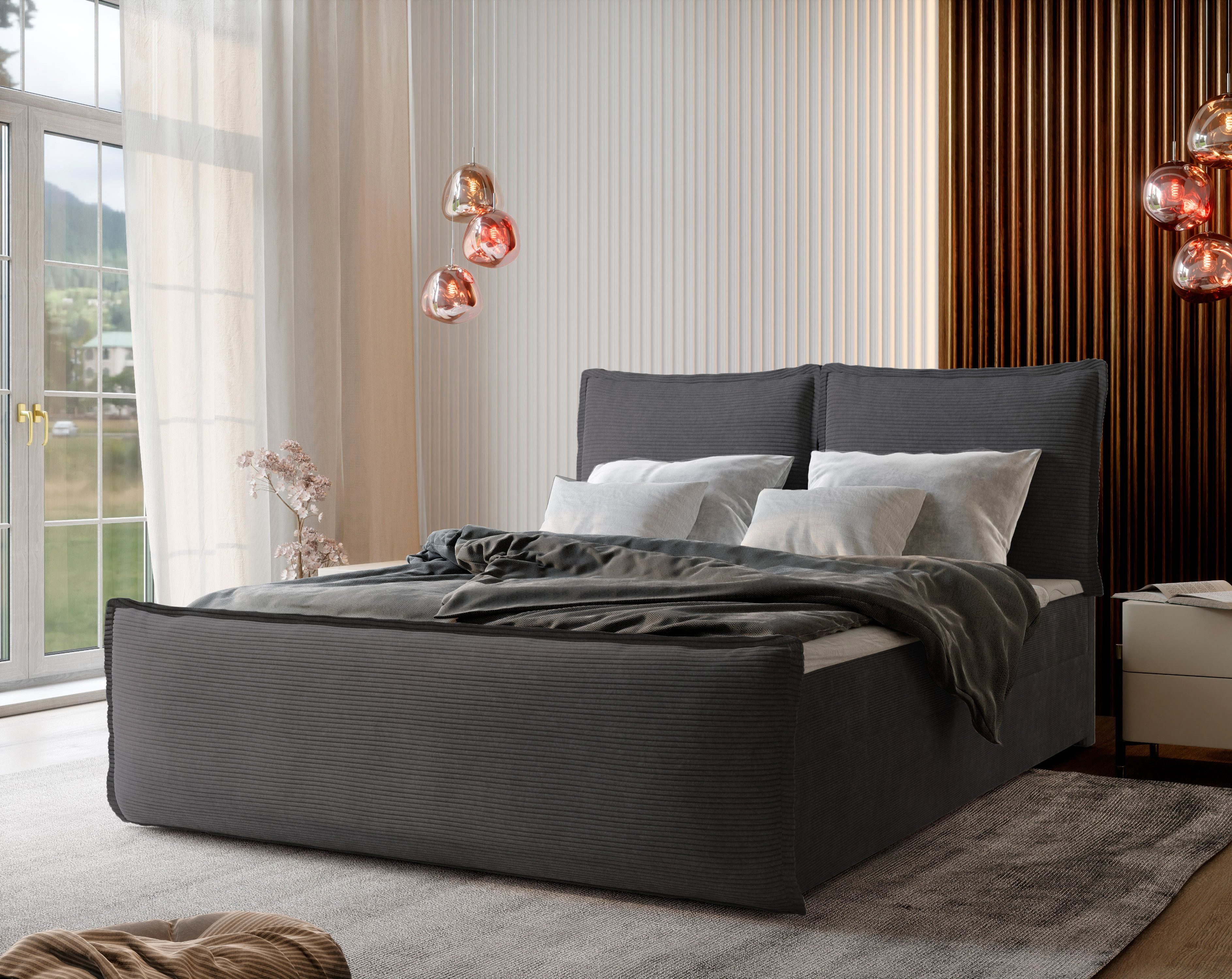 Masseno Boxbett MONTA 180x200 cm mit Bonell Matratze und Topper günstig online kaufen