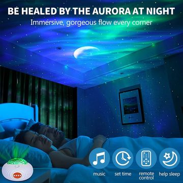 autolock LED-Sternenhimmel LED Galaxy Projektor Doppelter Effekt Sternenhimmel Projektor, mit Bluetooth Lautsprecher Timer/Remote Galaxy Projektor Lampe