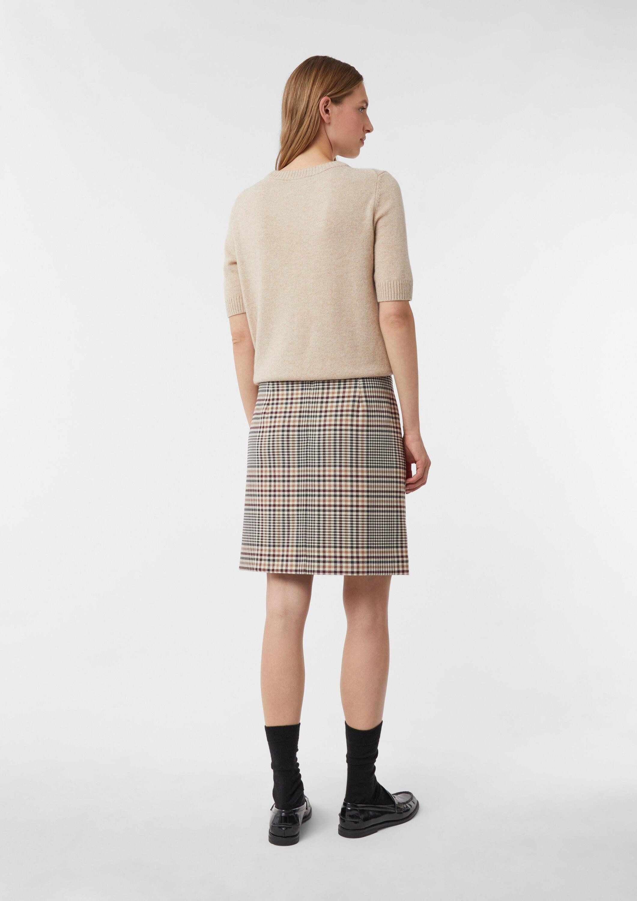 comma Minirock Rock Kurzer Karo-Rock in Wickel-Optik