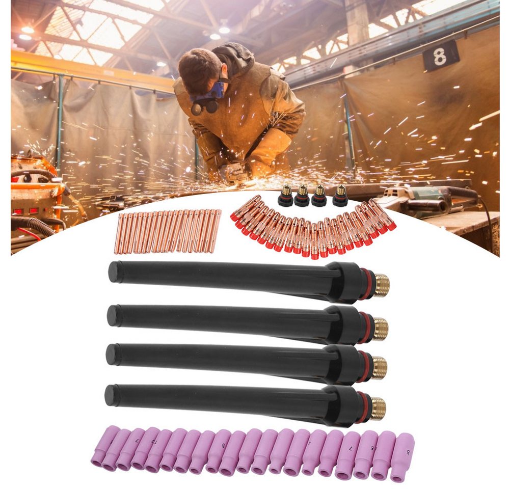 Thumbnail - cocosity Elektrowerkzeug-Set 68-teiliges WIG-Schweißbrenner-Set, 68-tlg., Gaslinse, Rückabdeckung, Schweißdüsenzubehör, ...