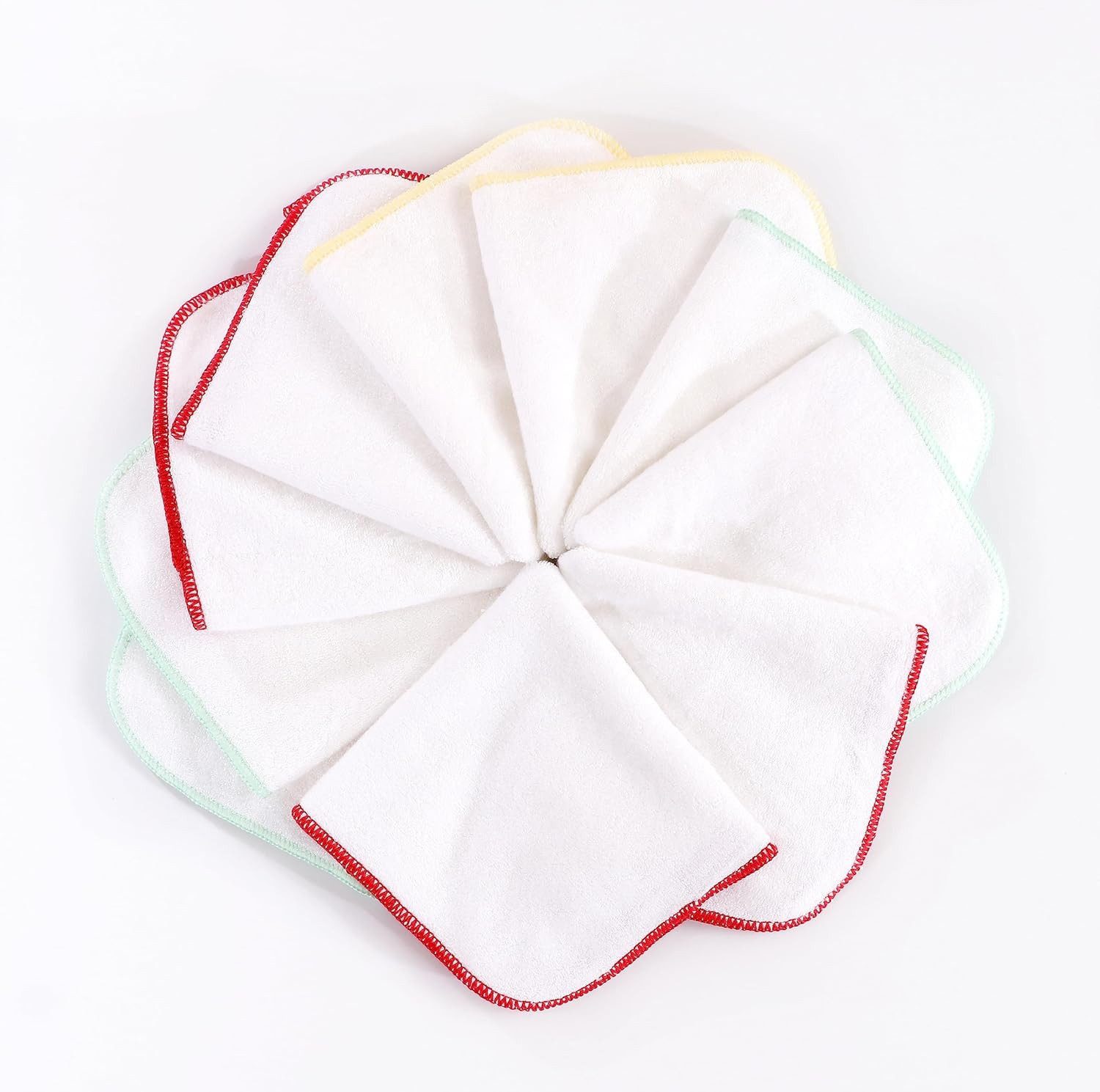 Montegoni Waschlappen Bambus Waschlappen 12er Set 25x25cm Baby Waschhandschuh weich, (Mehrfachset Waschlappen), Ultraweich, Saugstark, Wiederverwendbar, Hautfreundlich, Nachhaltig