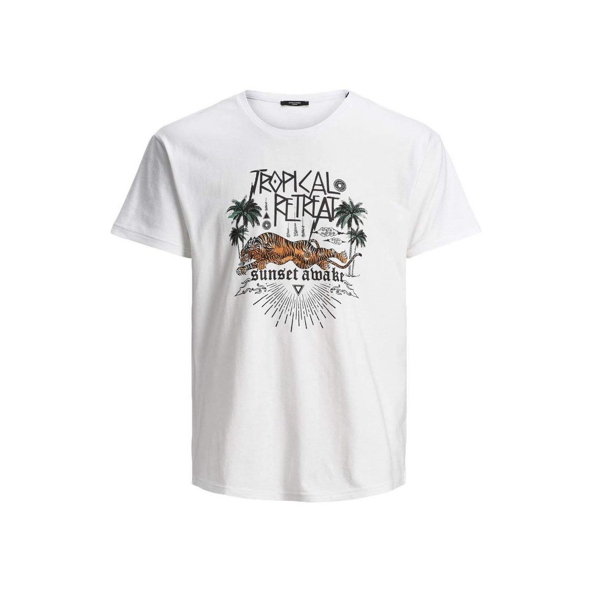 Jack & Jones Rundhalsshirt weiß regular (1-tlg) | T-Shirts
