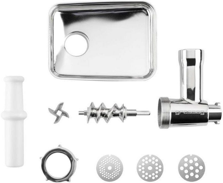 grossag Fleischwolfaufsatz KFW601 1391 mit Direktanschluss für SMEG-Küchenmaschinen, Zubehör für alle SMEG-Küchenmaschinen