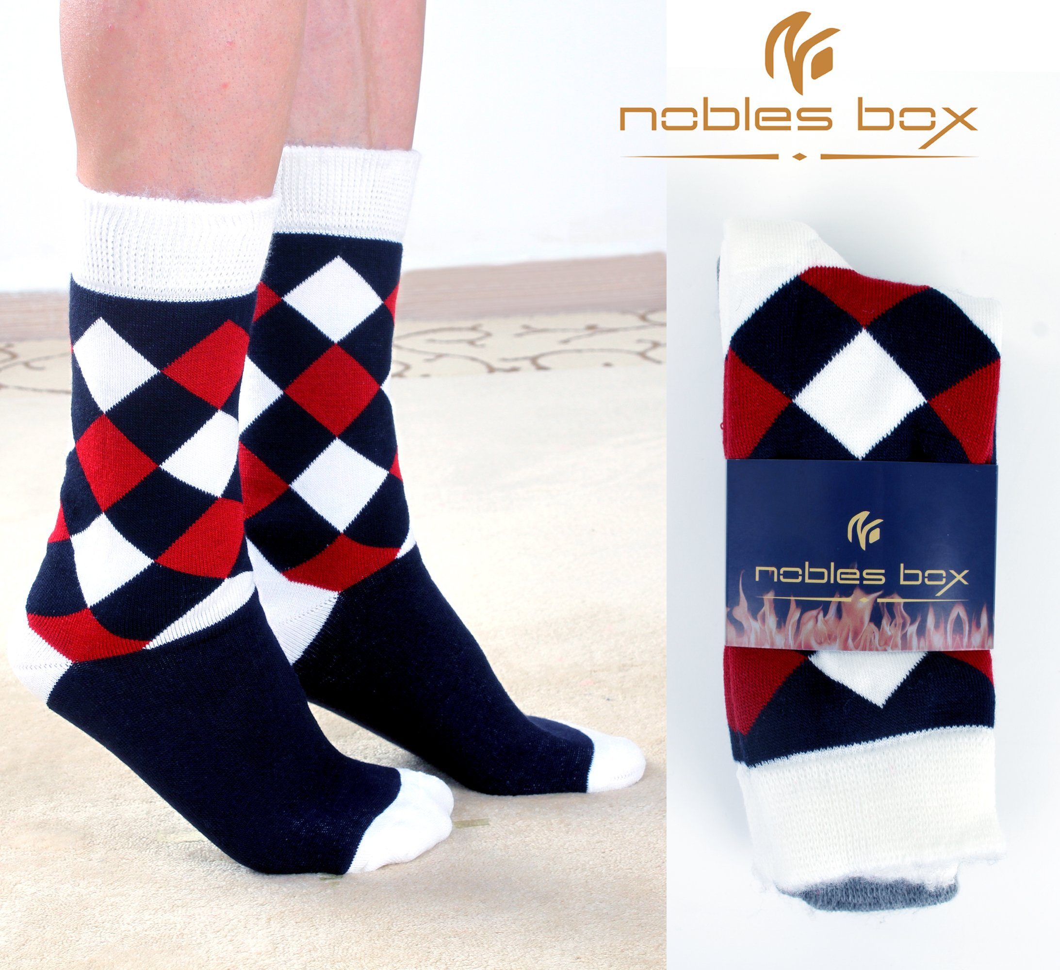 NoblesBox Socken, Herren Warme 41-45 (Beutel, Arbeitssocken EU Asorti-5 2-Paar, Herren Thermosocken Wintersocken Größe) Herren