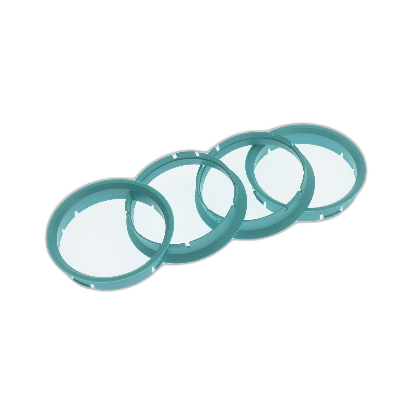 BRANDT AUTOMOTIVE Reifenstift 4X Zentrierringe türkis Felgen Ringe Made in Germany, Maße: 70,0 x 66,6 mm