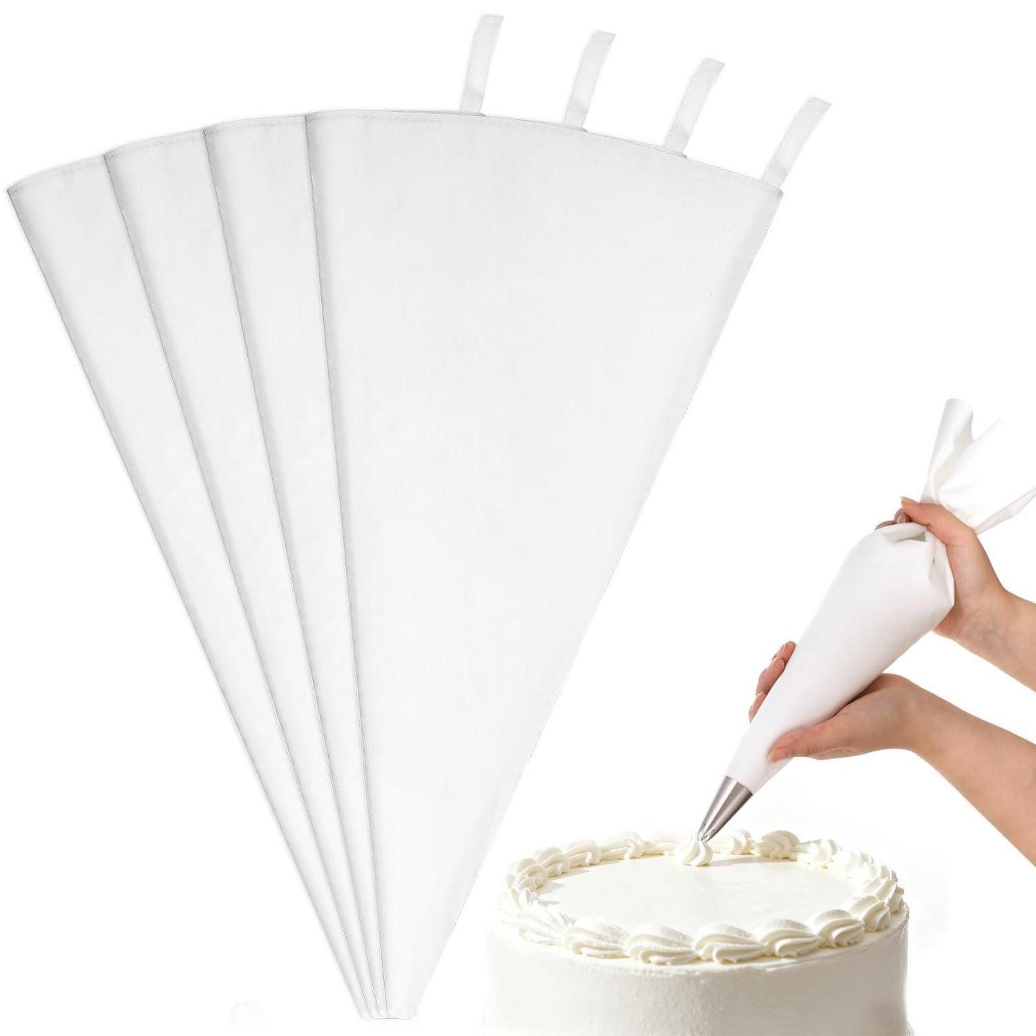 LuxusKollektion Spritzbeutel Spritzbeutel Wiederverwendbar 40cm 4er Set Baumwolle