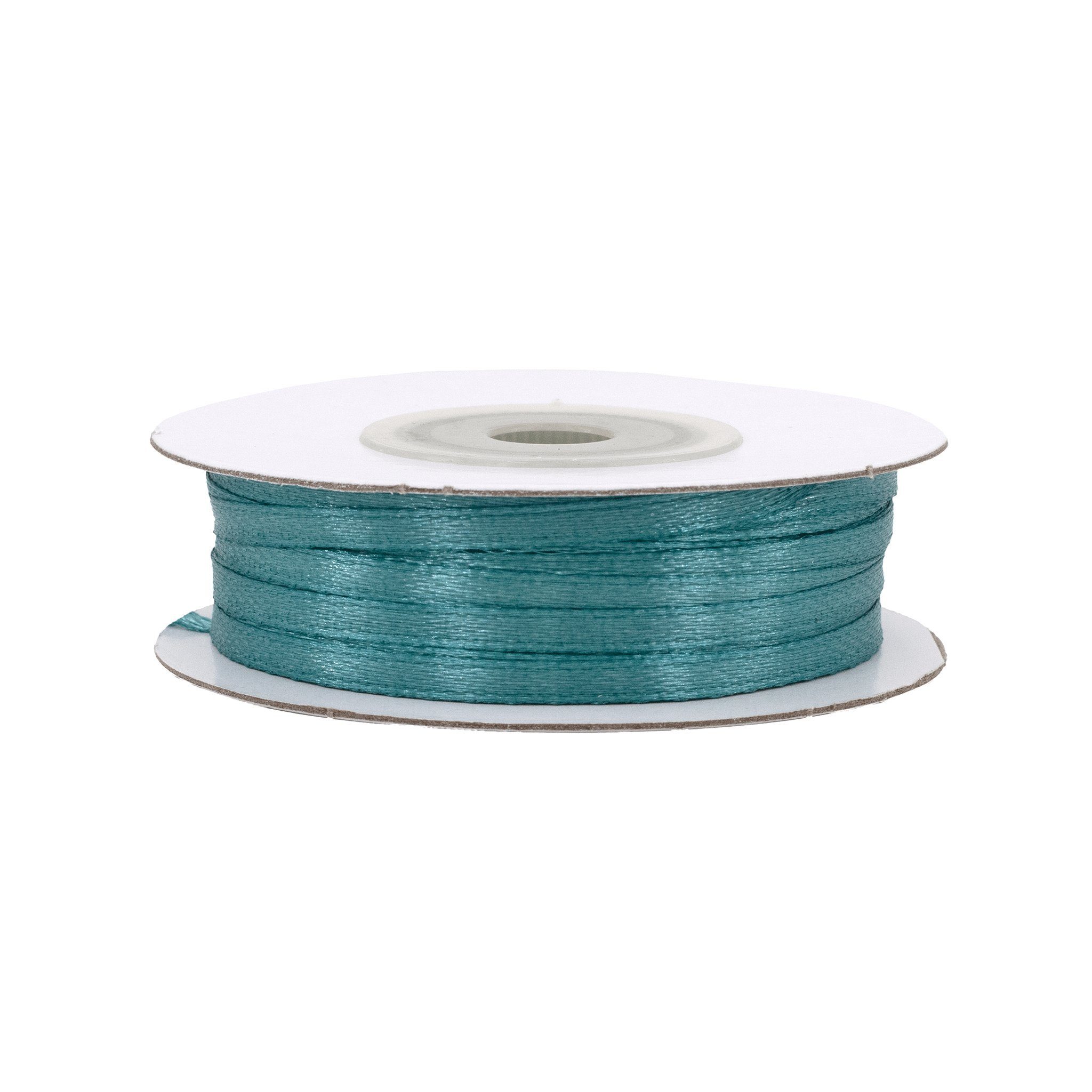 Creativery Satinband, Satinband 3mm x 50m Rolle Petrol
