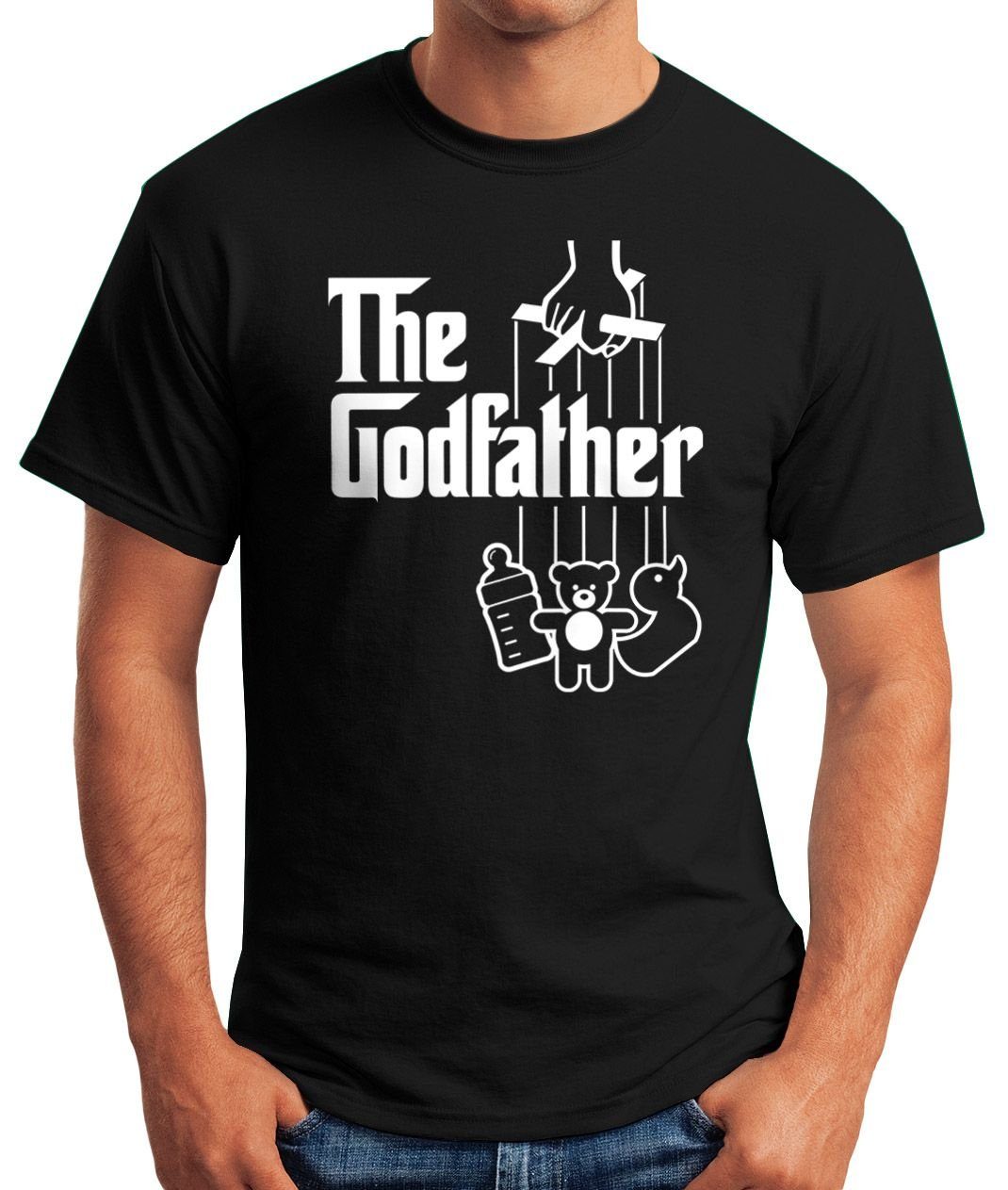 Godfather Pate the Fun-Shirt T-Shirt Onkel MoonWorks Print-Shirt Moonworks® Print mit Herren Patenonkel der