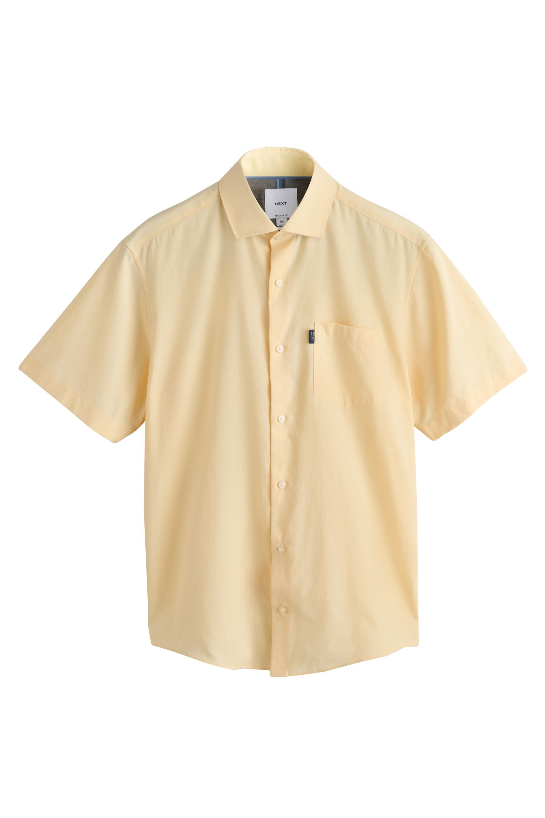 Next Kurzarmhemd Pflegeleichtes Regular Fit Kurzarm-Oxfordhemd (1-tlg)
