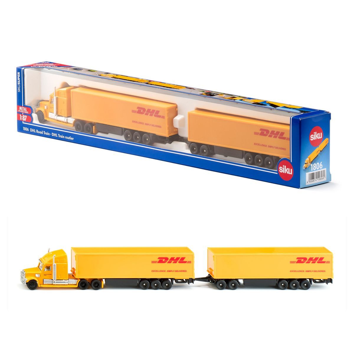 SIEPER Modellauto siku LKW Freightliner DHL Road Train 1:87
