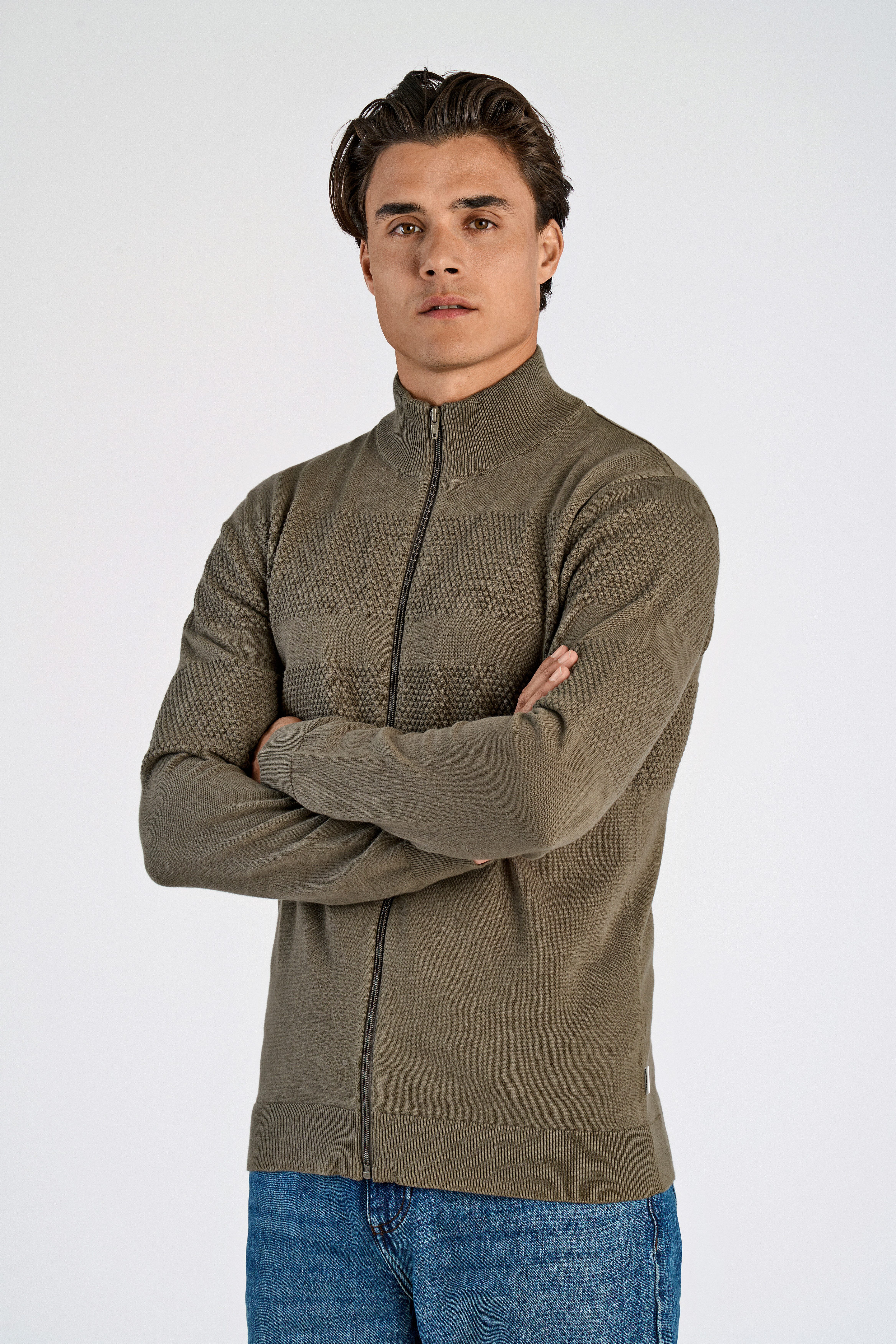 LINDBERGH Strickjacke mit Stehkragen und Reißverschluss günstig online kaufen