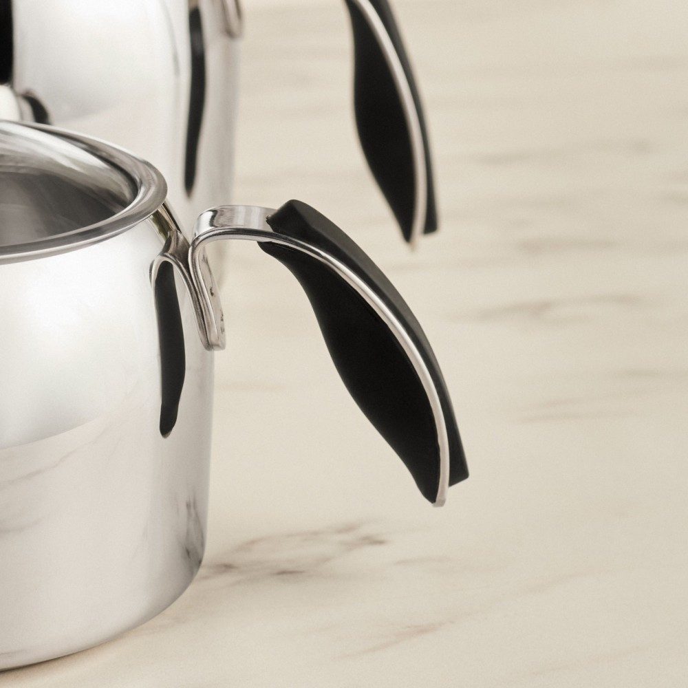 Karaca Teekanne Karaca Stelly Edelstahl Teekannen-Set XL – Inox