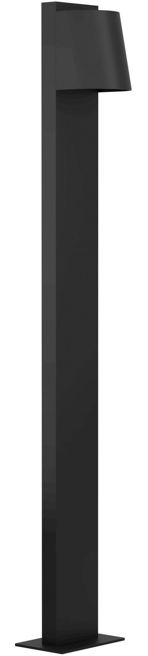 EGLO Sockelleuchte Stagnone Stehlampe, Sockellampe, Metall, Wegeleuchte, GU10, IP54, LED fest integriert, Stehleuchte - L10 x B12,5 x H100 cm - schwarz - 1X4,6W inkl.