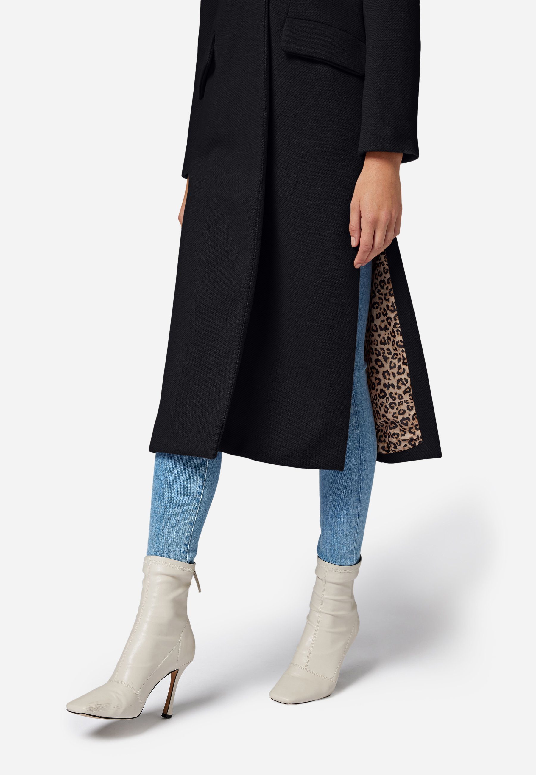 RICANO Langmantel Grazia Damenmantel mit seitlichem Schlitz und zwei Pattentaschen – Bild 5 von 5