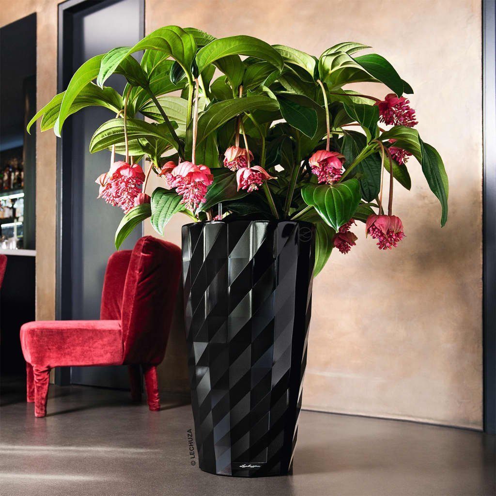 Blumentopf Pflanzgefäß DIAMANTE Premium ALL-IN-ONE Ø 40 cm Mattschwarz